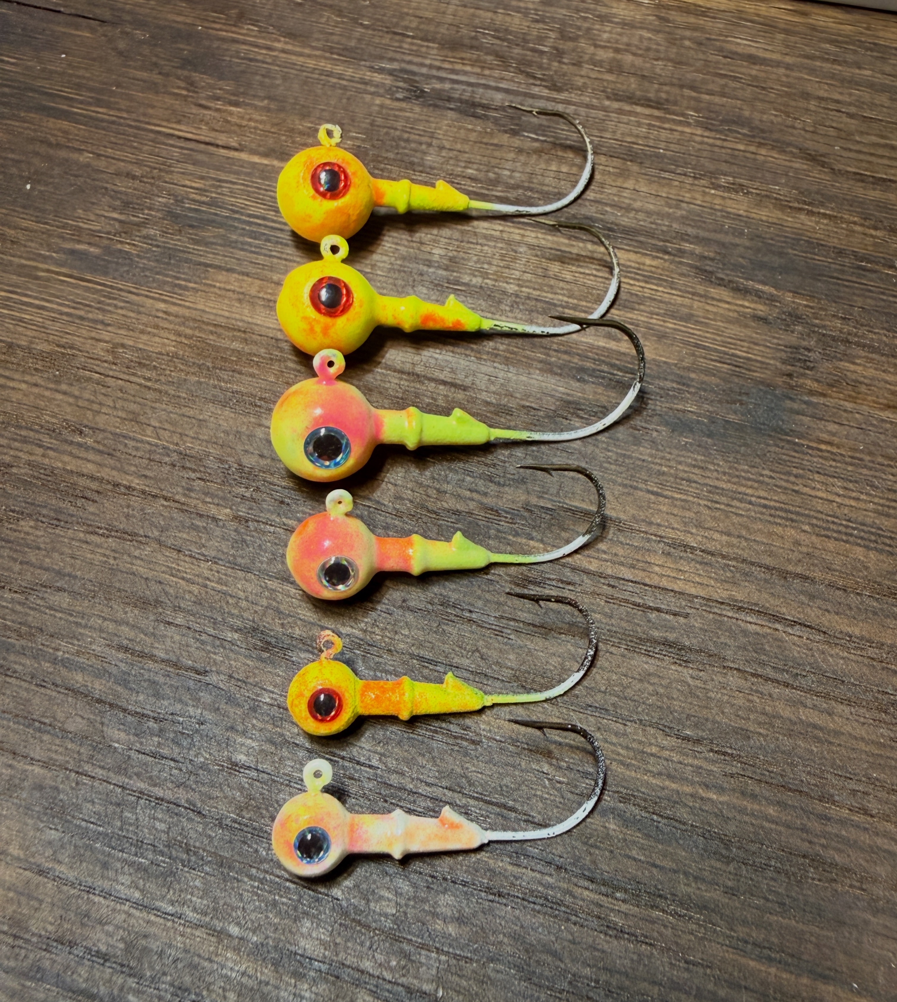 B&B GLow Round Eye Jig Heads