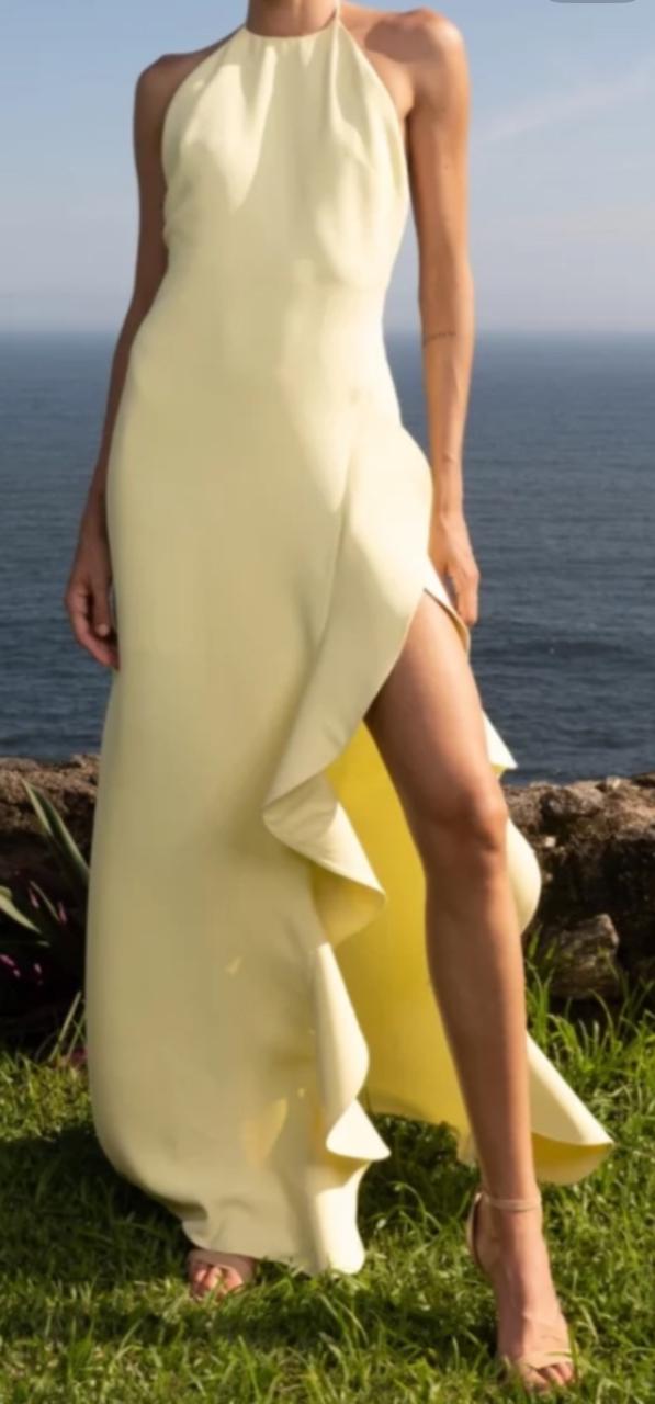 Vestido longo amarelo