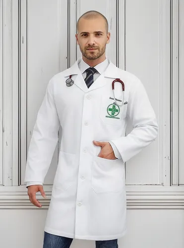 Jaleco médico branco