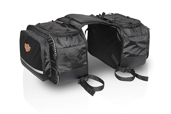 GUARDIANGEARS Mustang 50Ltrs Saddlebags with Waterproof Rain Cover for All Motorcycles with a Straight Exhaust. from 100CC to 1000CC