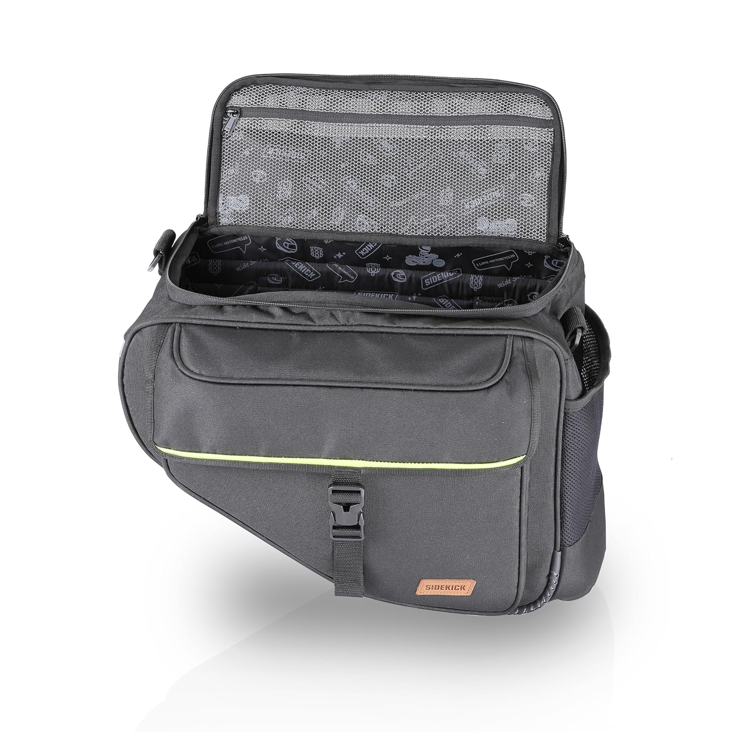 GUARDIANGEARS Sidekick Sports 50Ltrs Saddlebags with Waterproof rain Covers for All Motorcycles with a Saddle Stay Installed