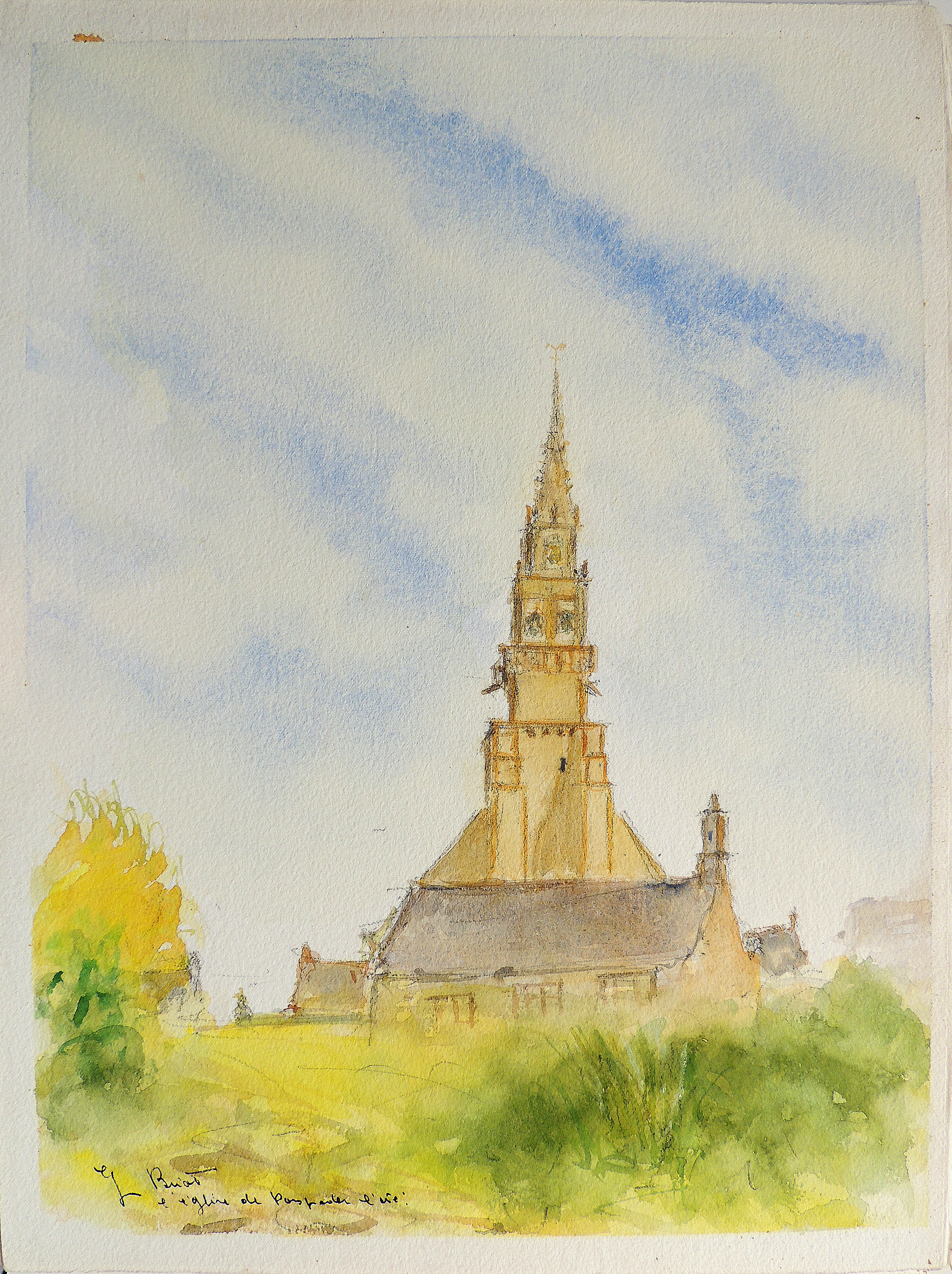 Aquarelle d'église