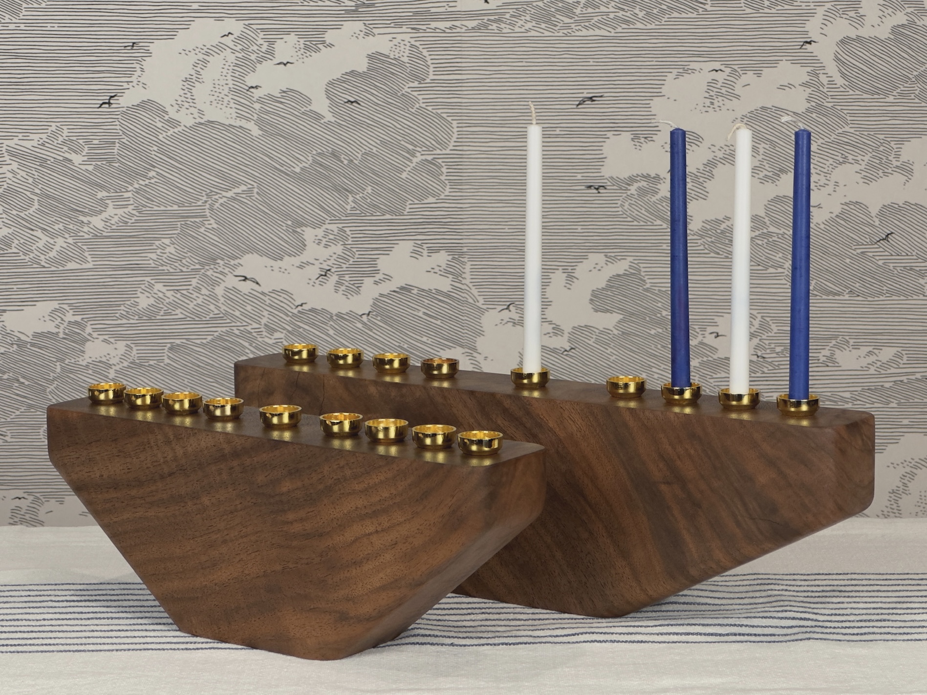 Oregon walnut menorah