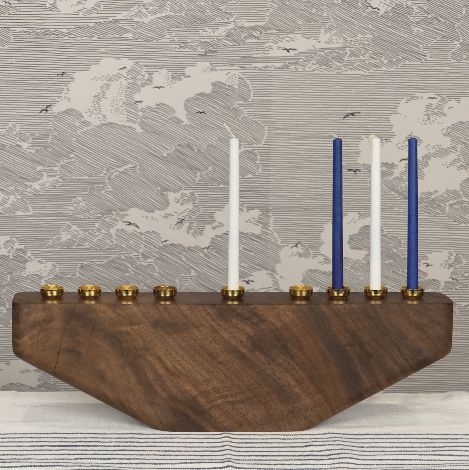 Oregon walnut menorah