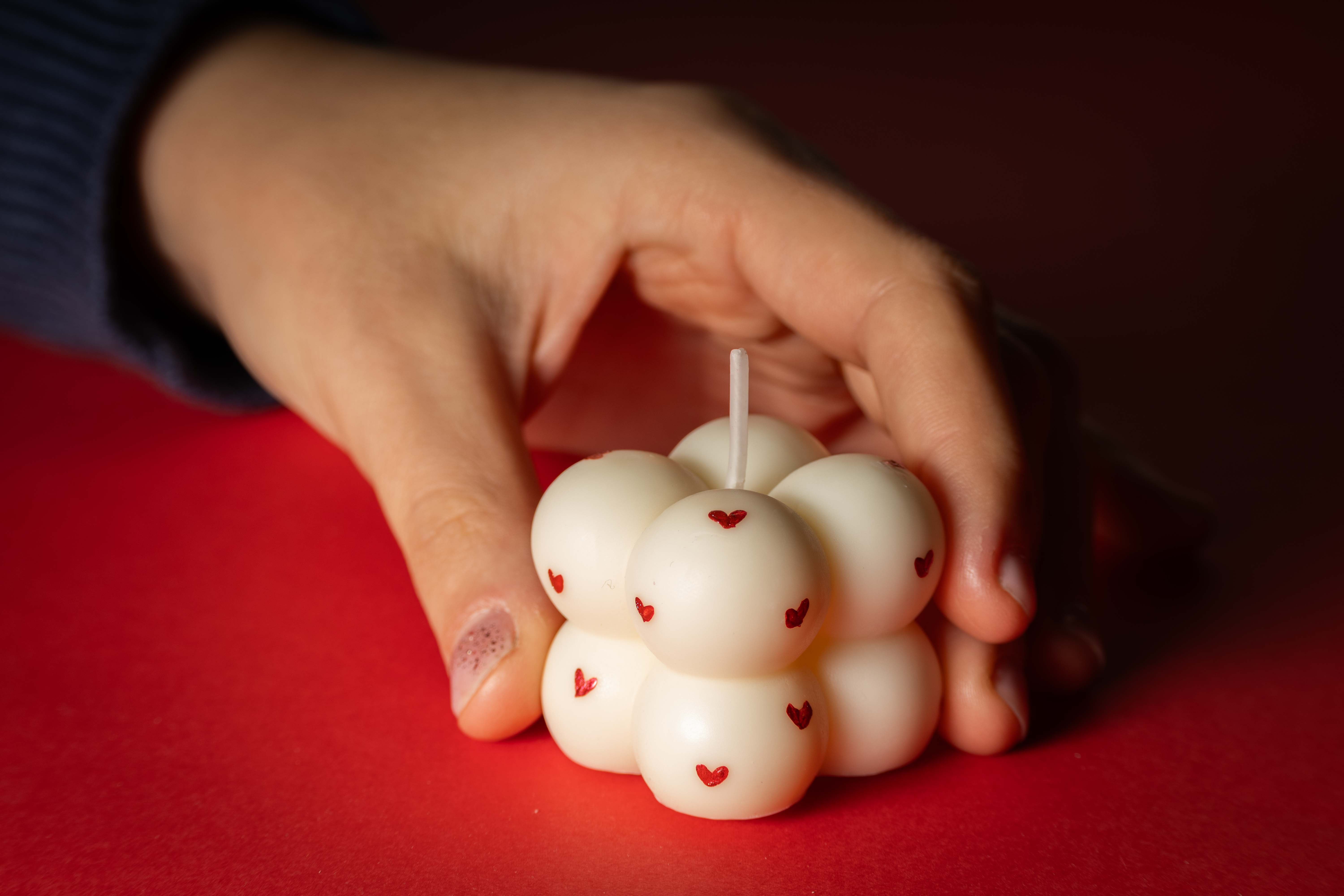 Vela Mini Bubbles Corações