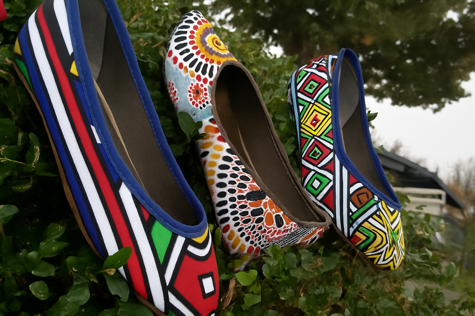 Handmade African Print Flats