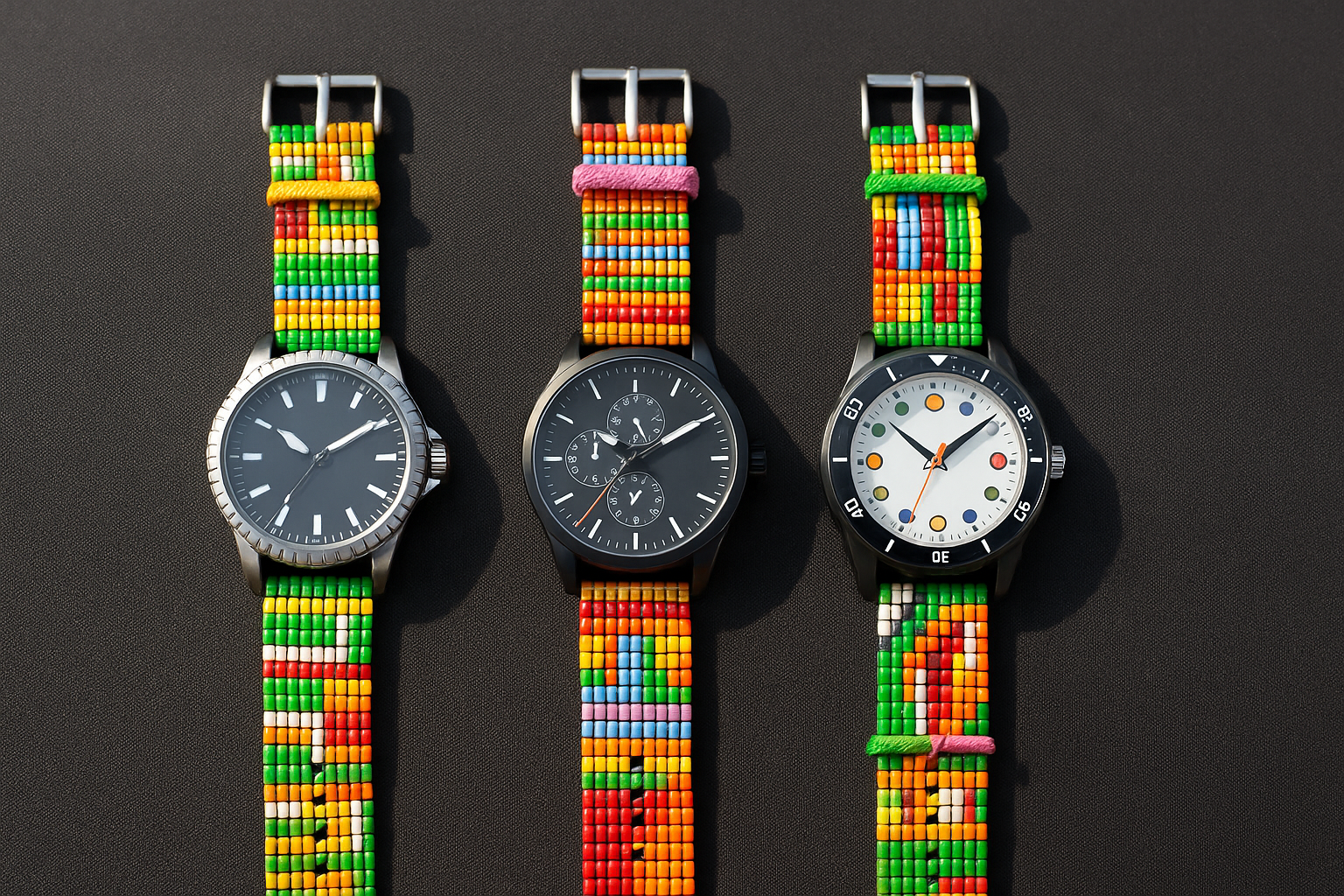 Colorful Beaded Wristwatch