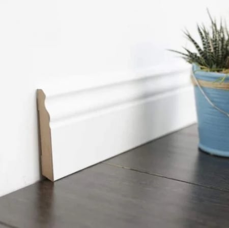 Plinta alba MDF, 70x16x2430 mm