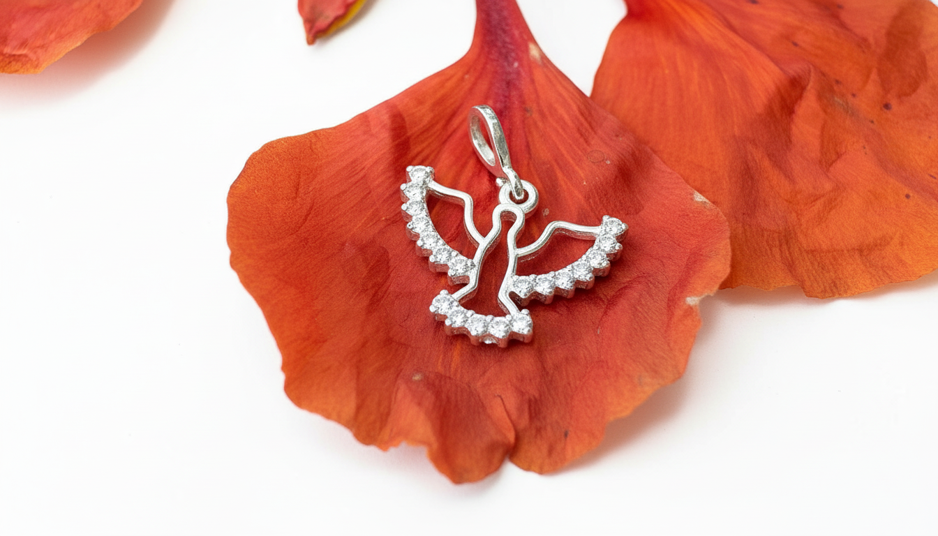 Pingente Divino Espírito Santo em prata