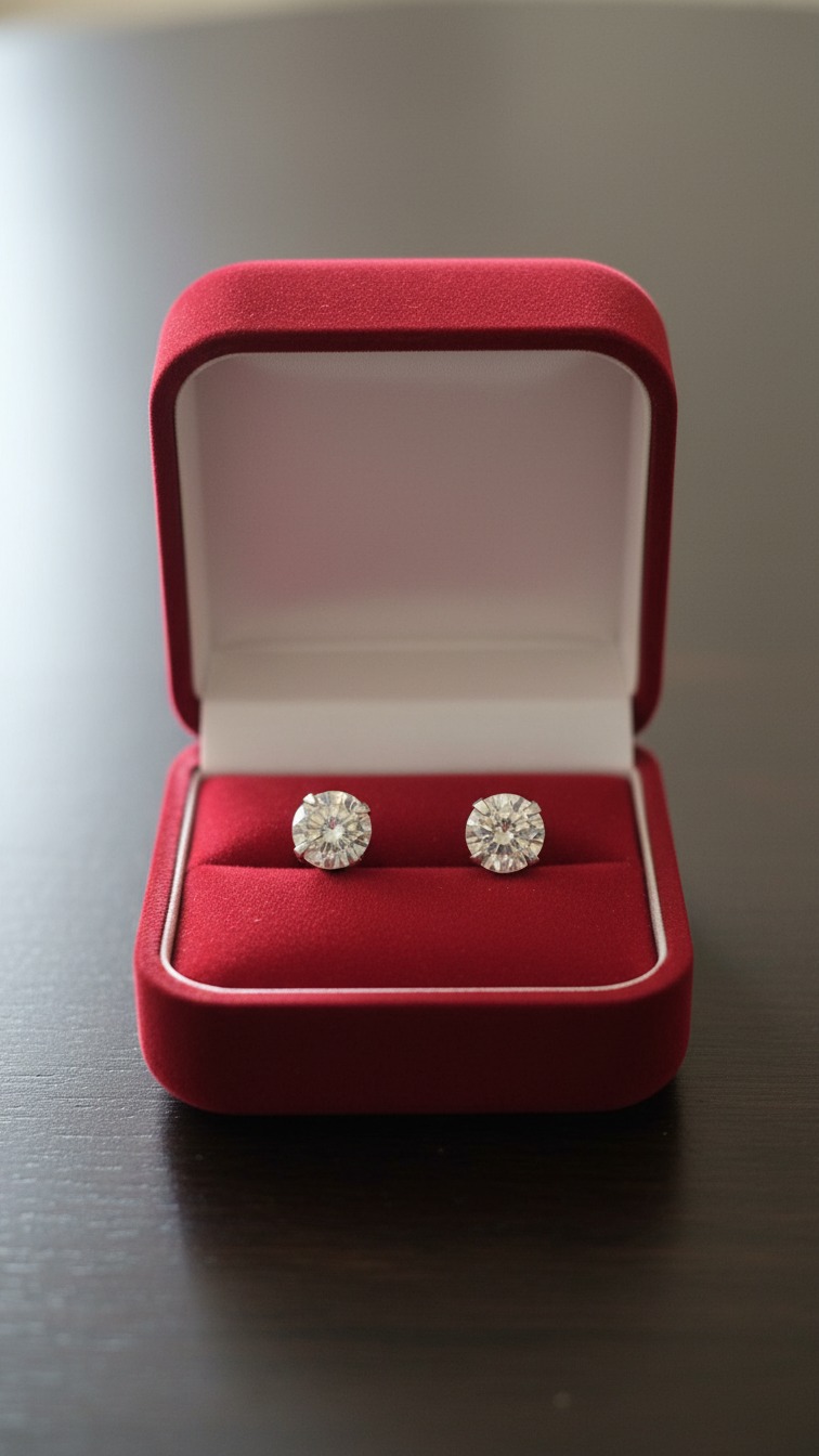 Brincos de zircônia redondo