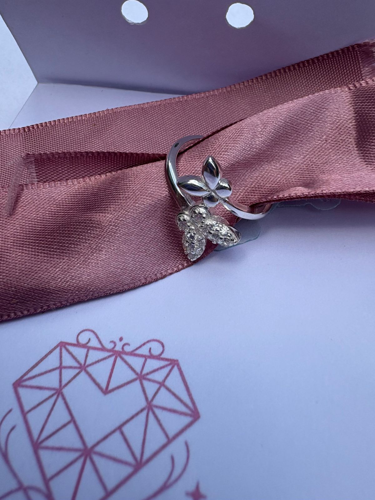 Anel de prata com borboleta