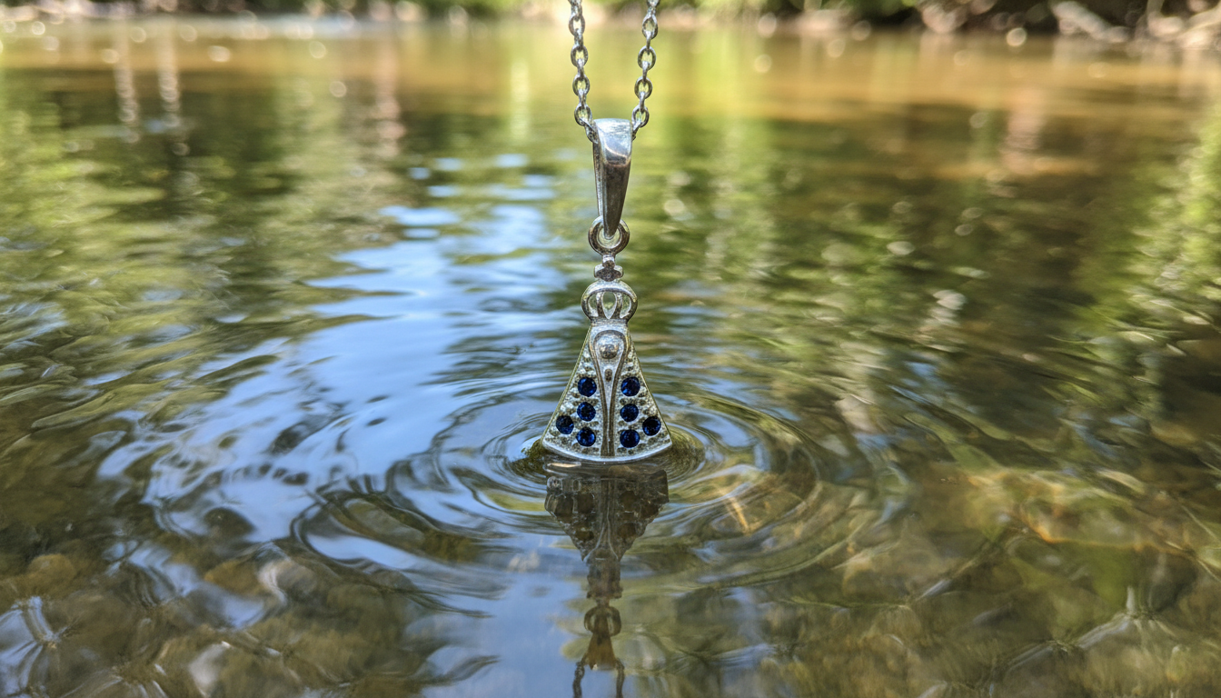 Pingente de Nossa Senhora Aparecida em prata