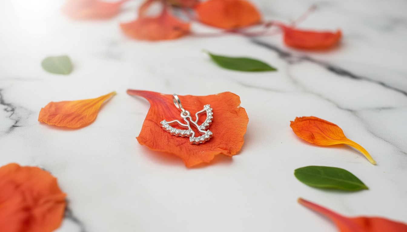 Pingente Divino Espírito Santo em prata