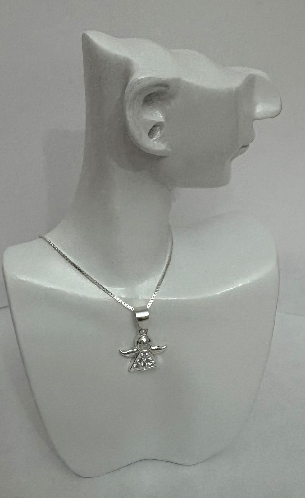 Colar Pingente Anjo Prata
