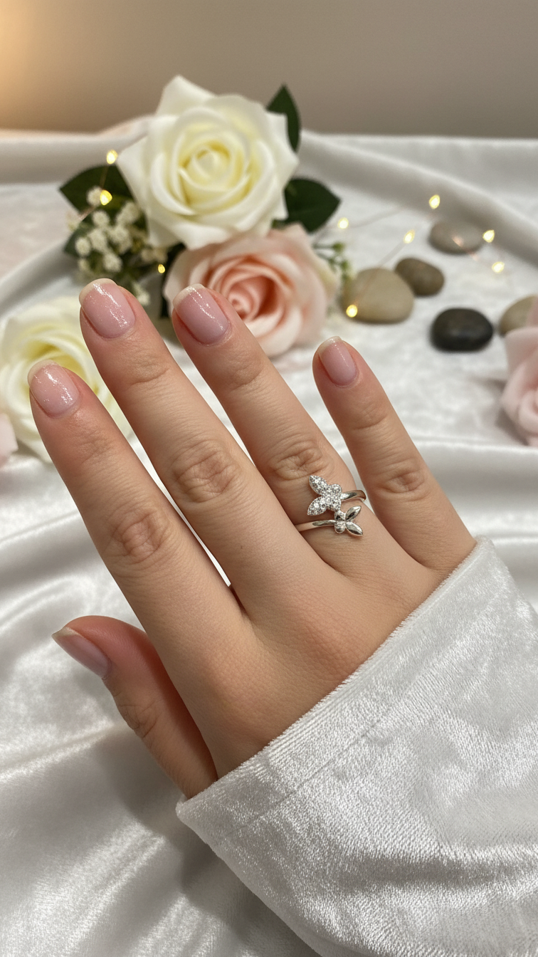 Anel de prata com borboleta