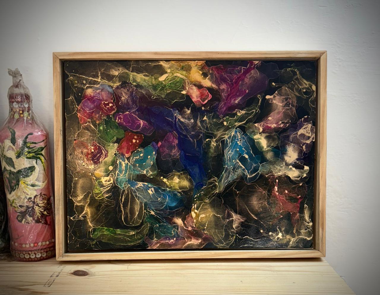 Abstract Colorful Framed Painting