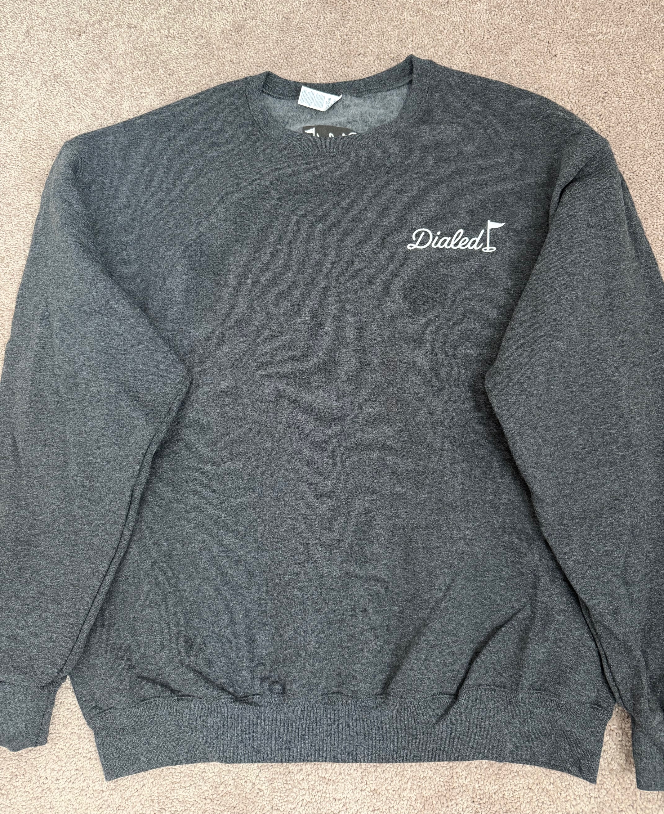 Youth "Dialed" Crewneck - Heather Black