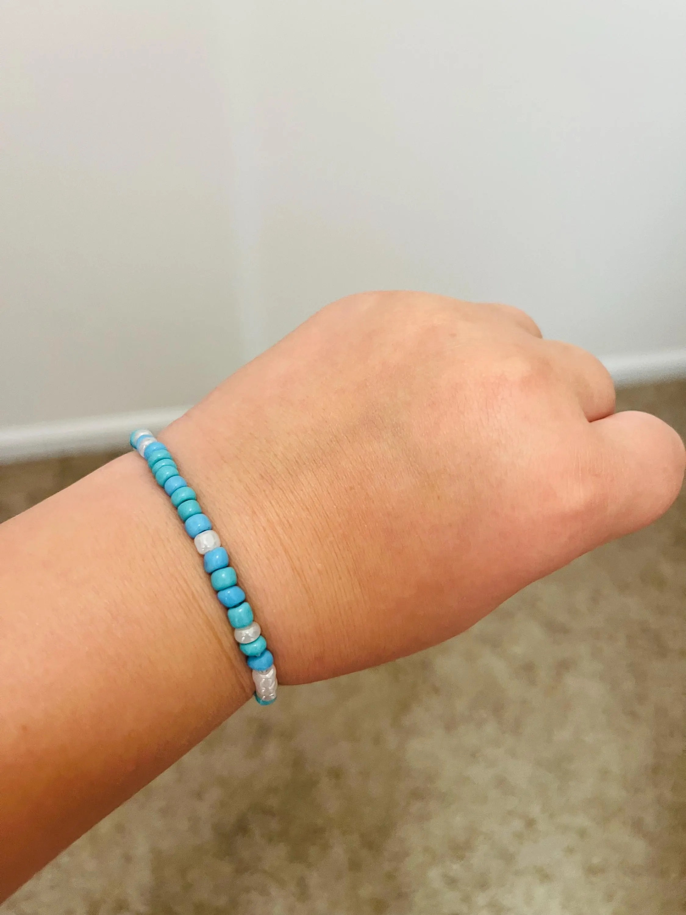 Ocean Themed Seed Bead Bracelet