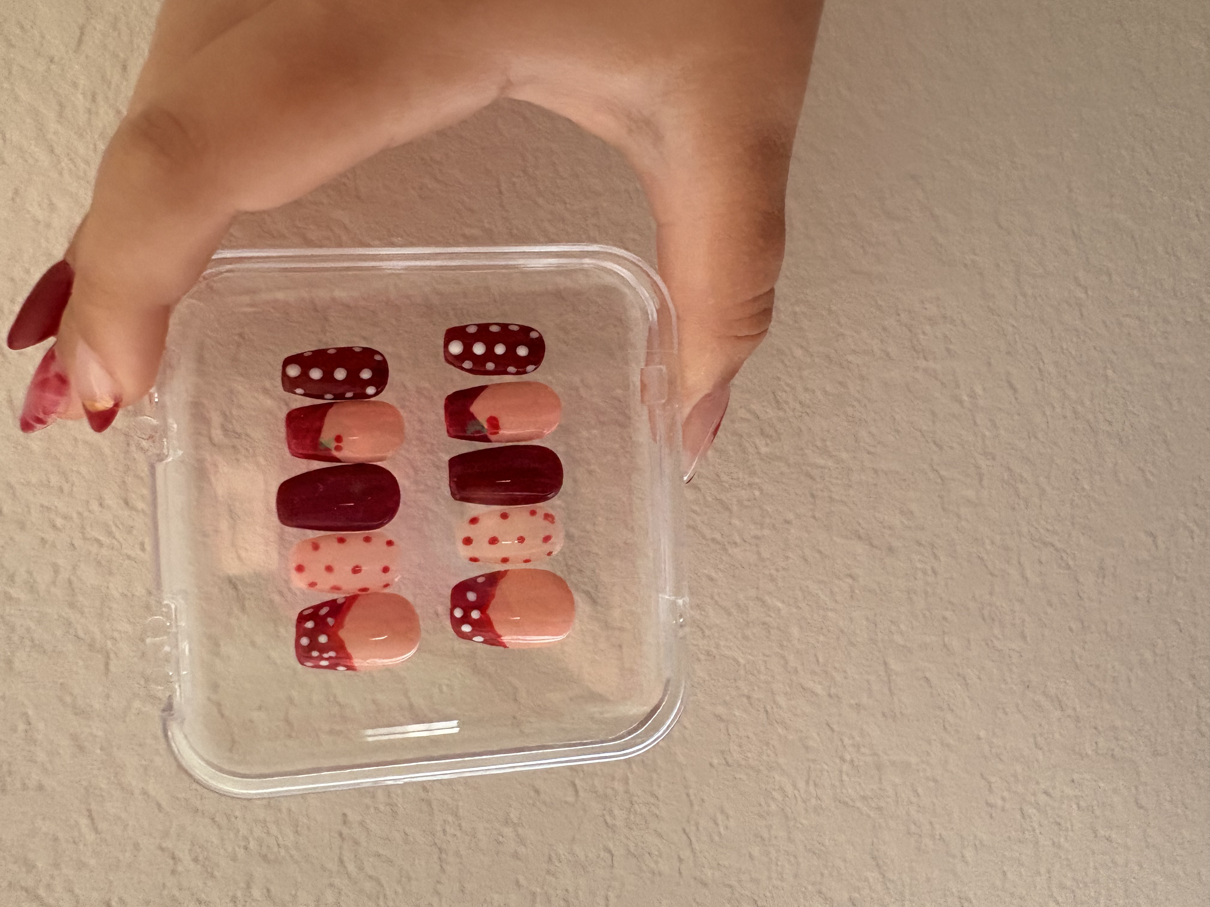 Handmade Cherry Theme Press-On Nails