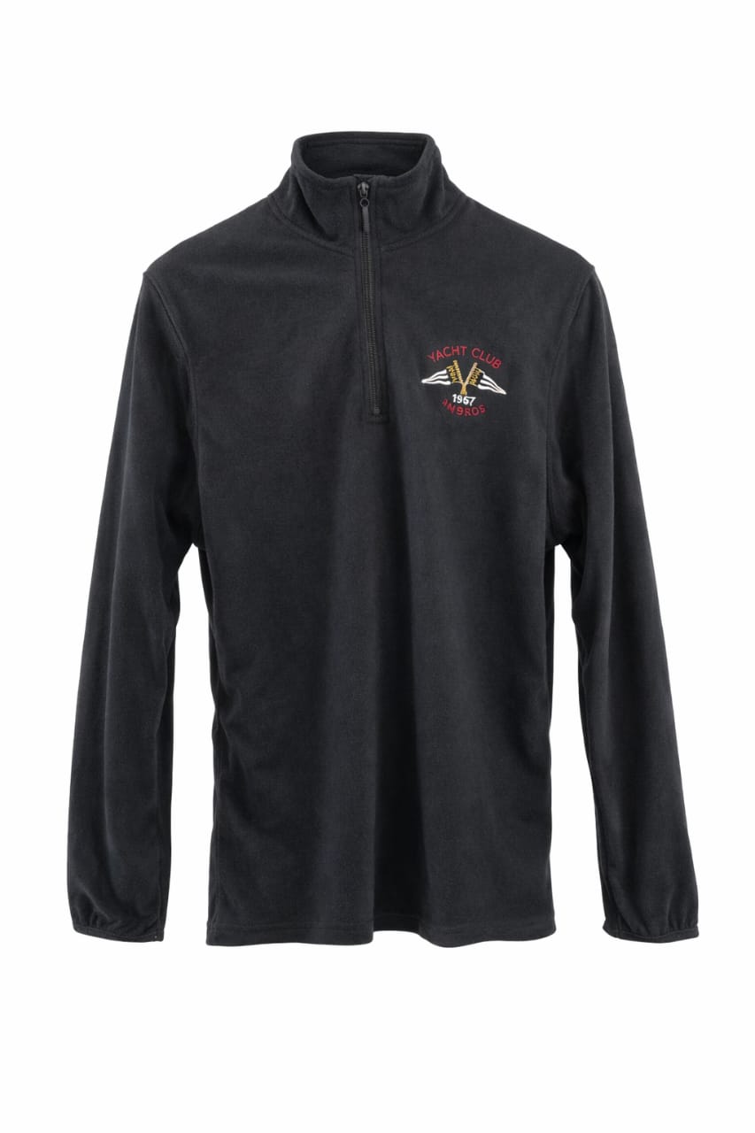 Φλις μπλούζα με φερμουάρ Μαύρο