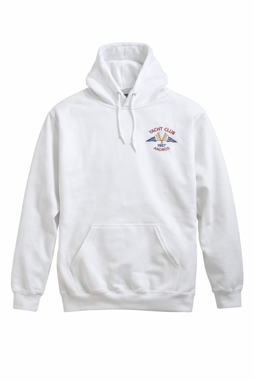 Φούτερ με κουκούλα Λευκό