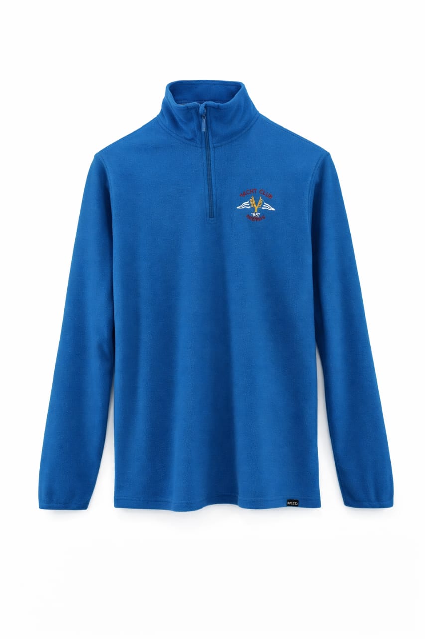 Φλις μπλούζα με φερμουάρ Μπλε