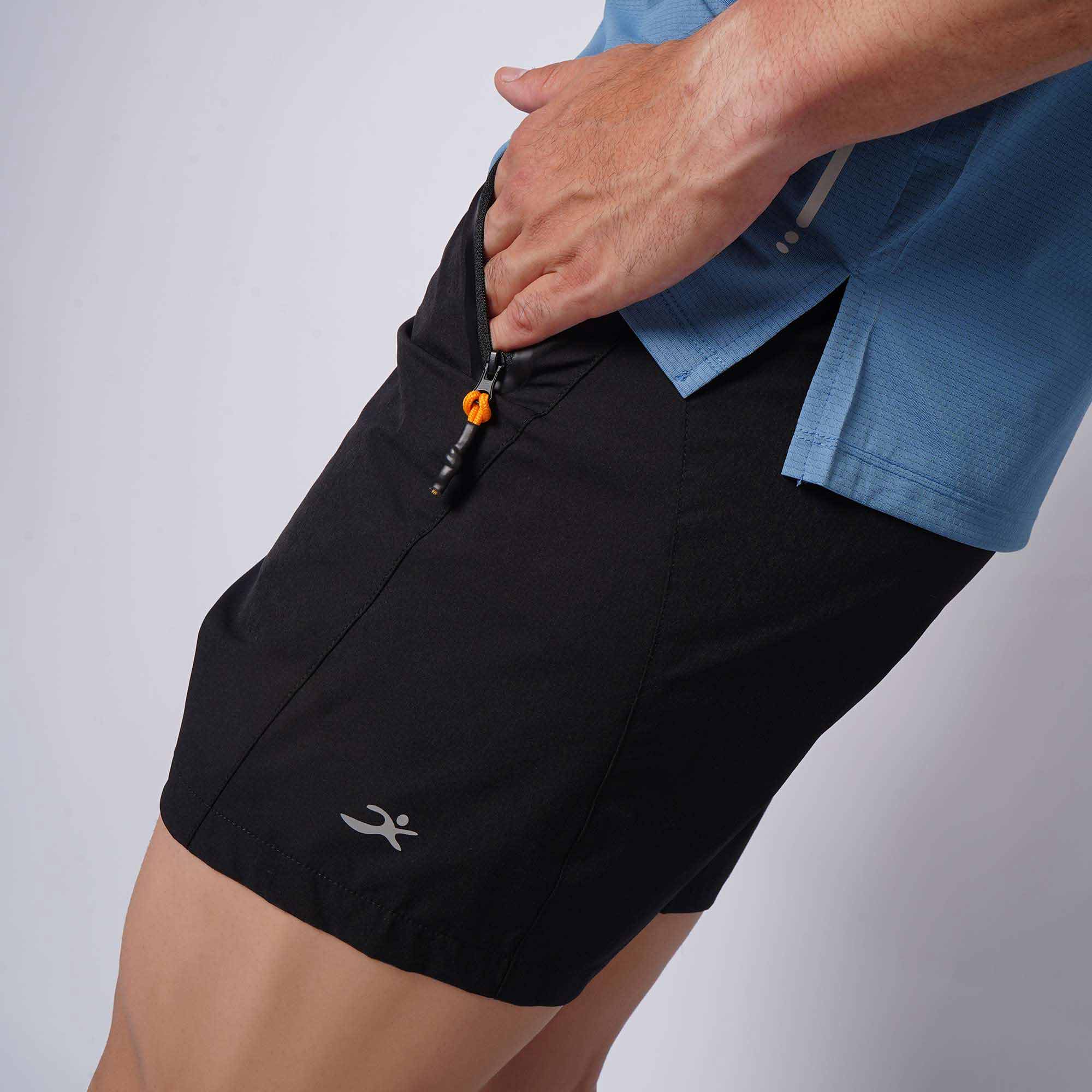 Shorts Deportivos Negros Marca I-RUN