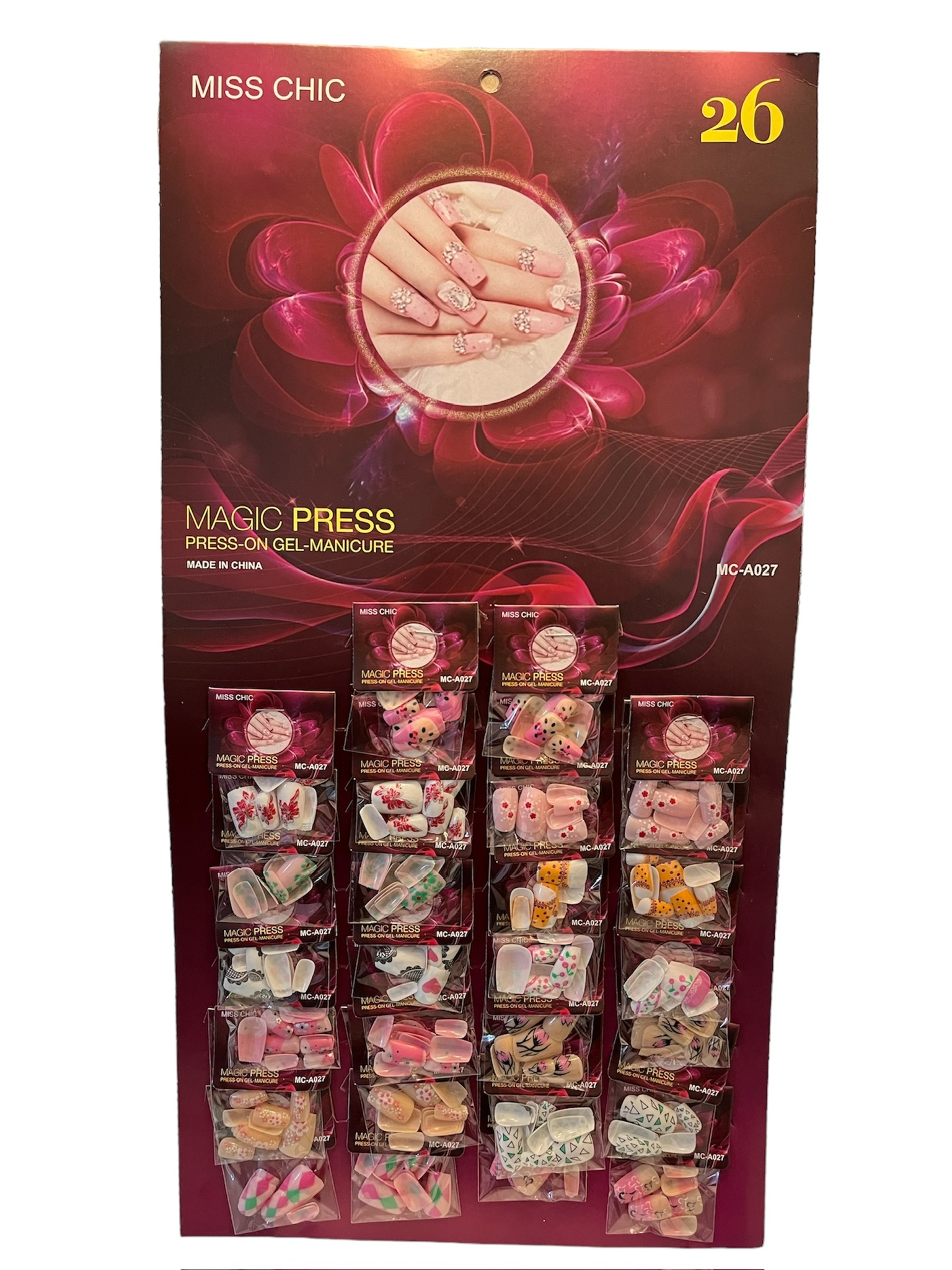 BLISTER DE UÑAS ESTAMPADAS X 26