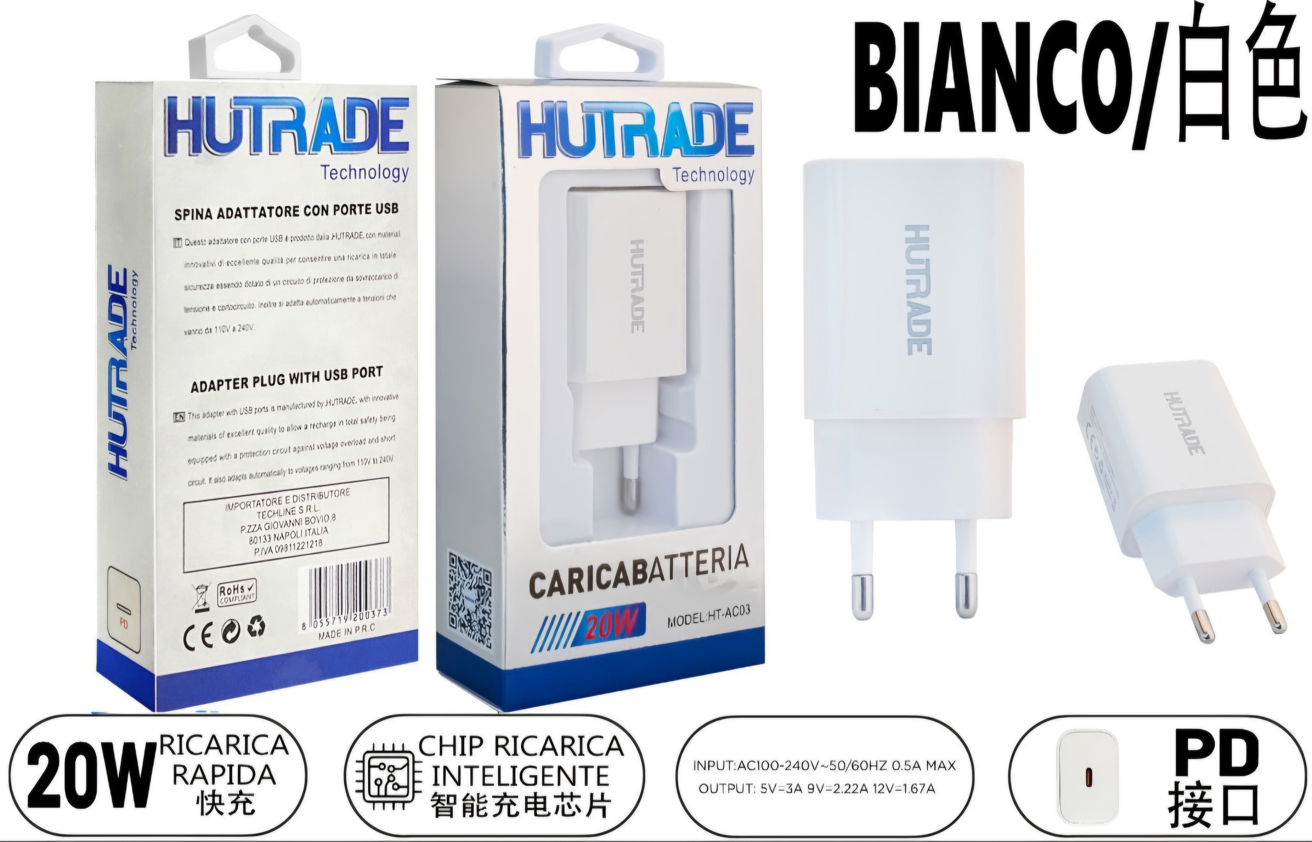 Caricabatteria uscita Tybe-C 20W