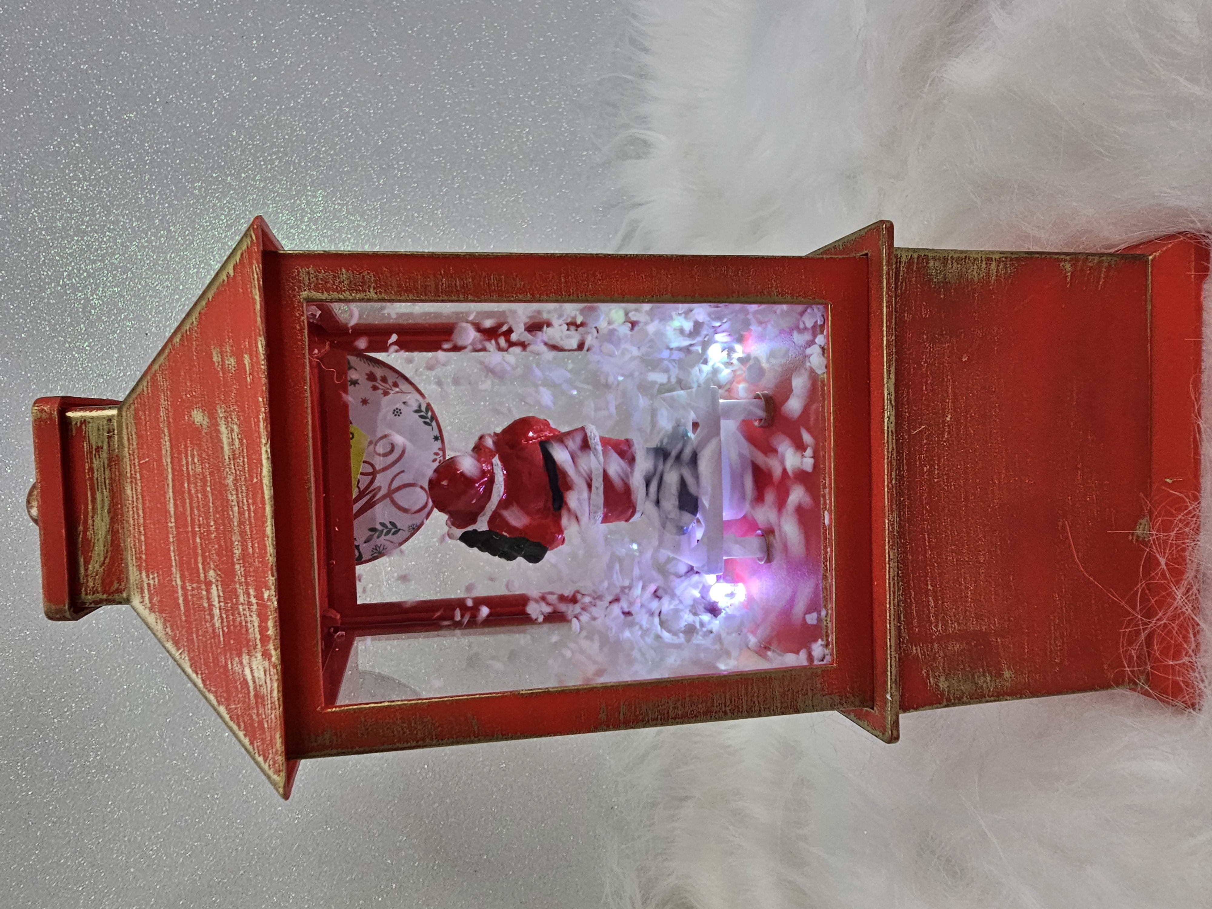 Lanterna Natalizia con Babbo Natale