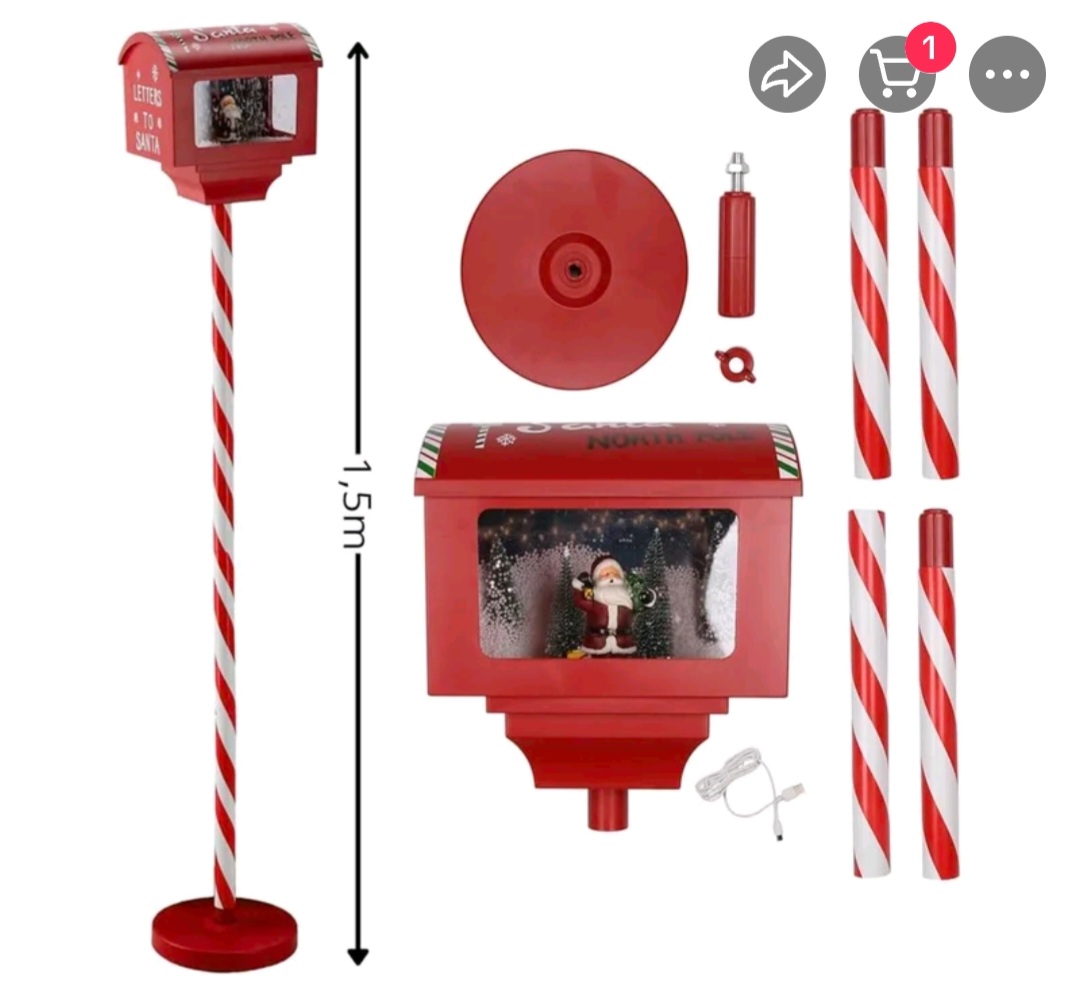 Cassetta Postale di Babbo Natale da 150 cm