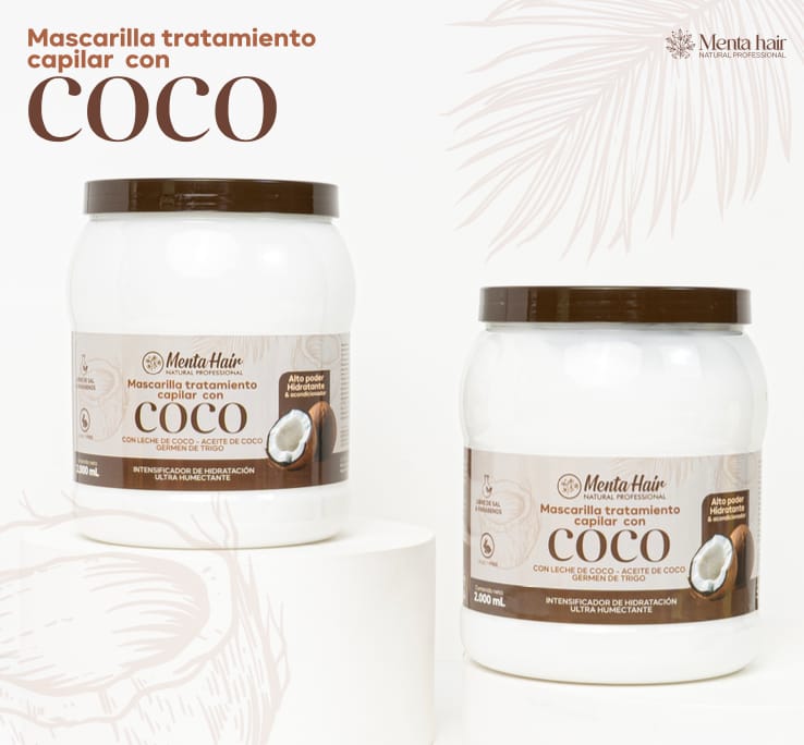 🥥 Mascarilla Capilar con Coco ✨– Hidratación y Suavidad