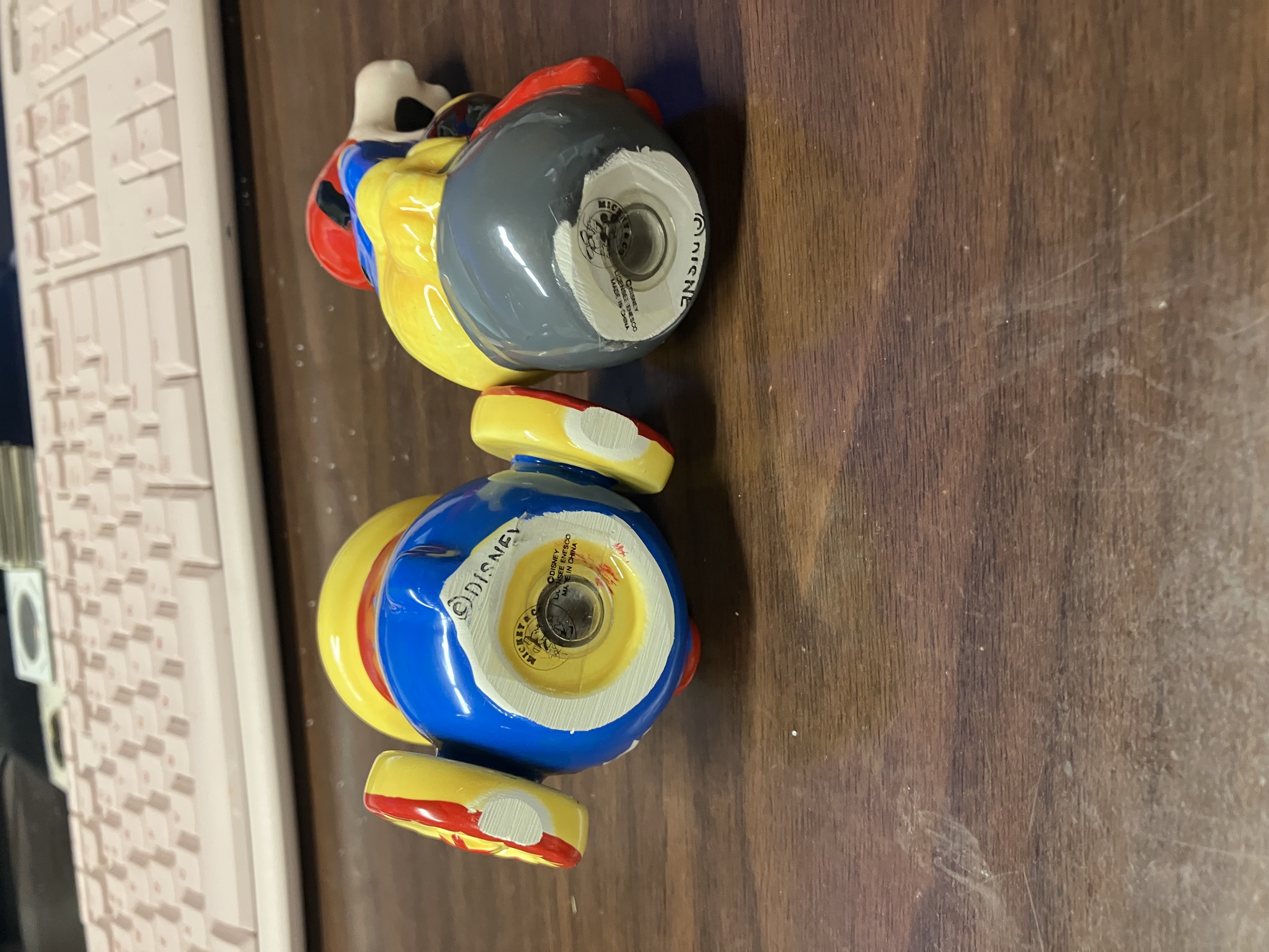 Goofey Shot from  a Cannon Sa;t & Pepper Shaker Set