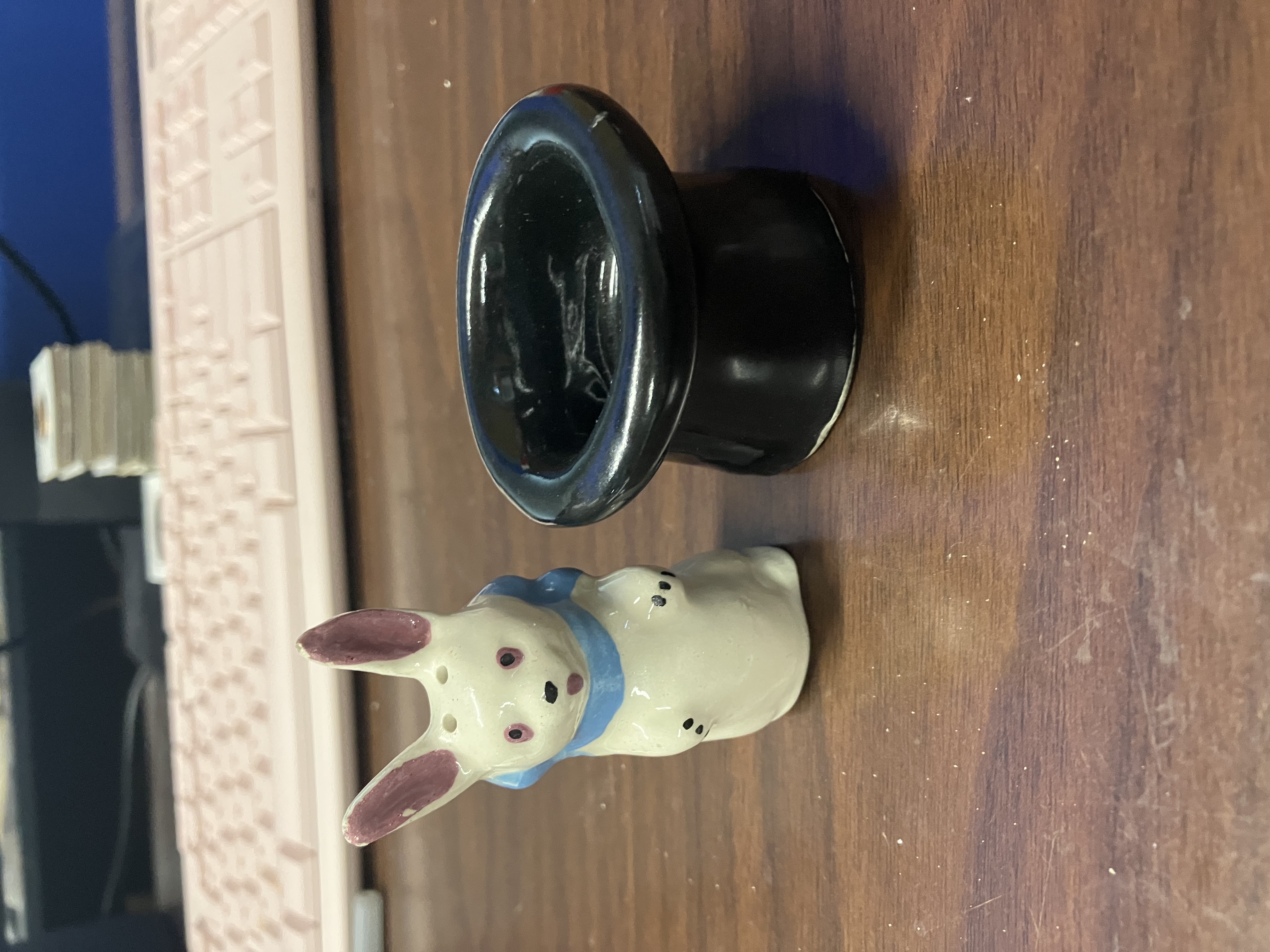 Rabbit & Hat Salt & Pepper Shaker Set