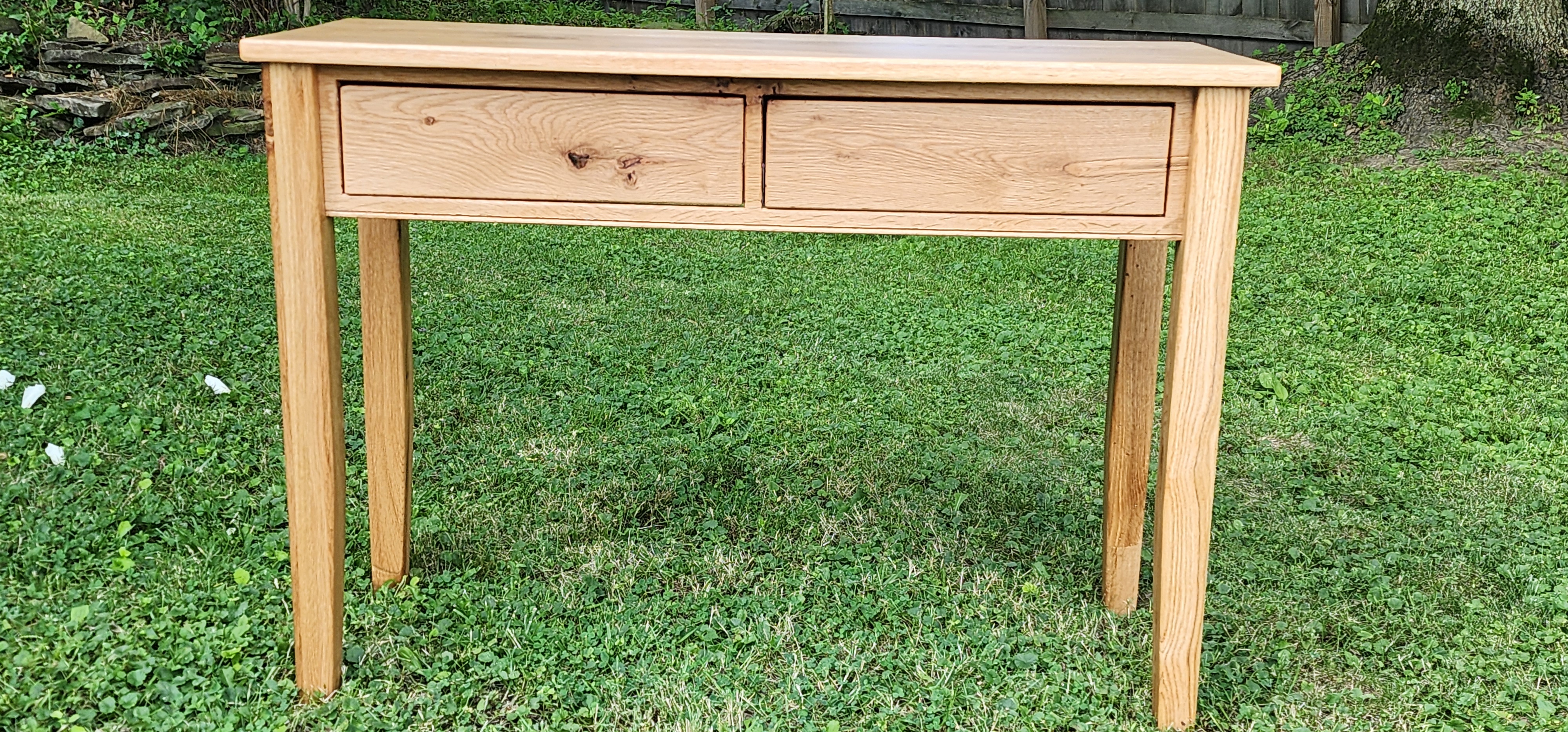 White oak entry/ hallway table 