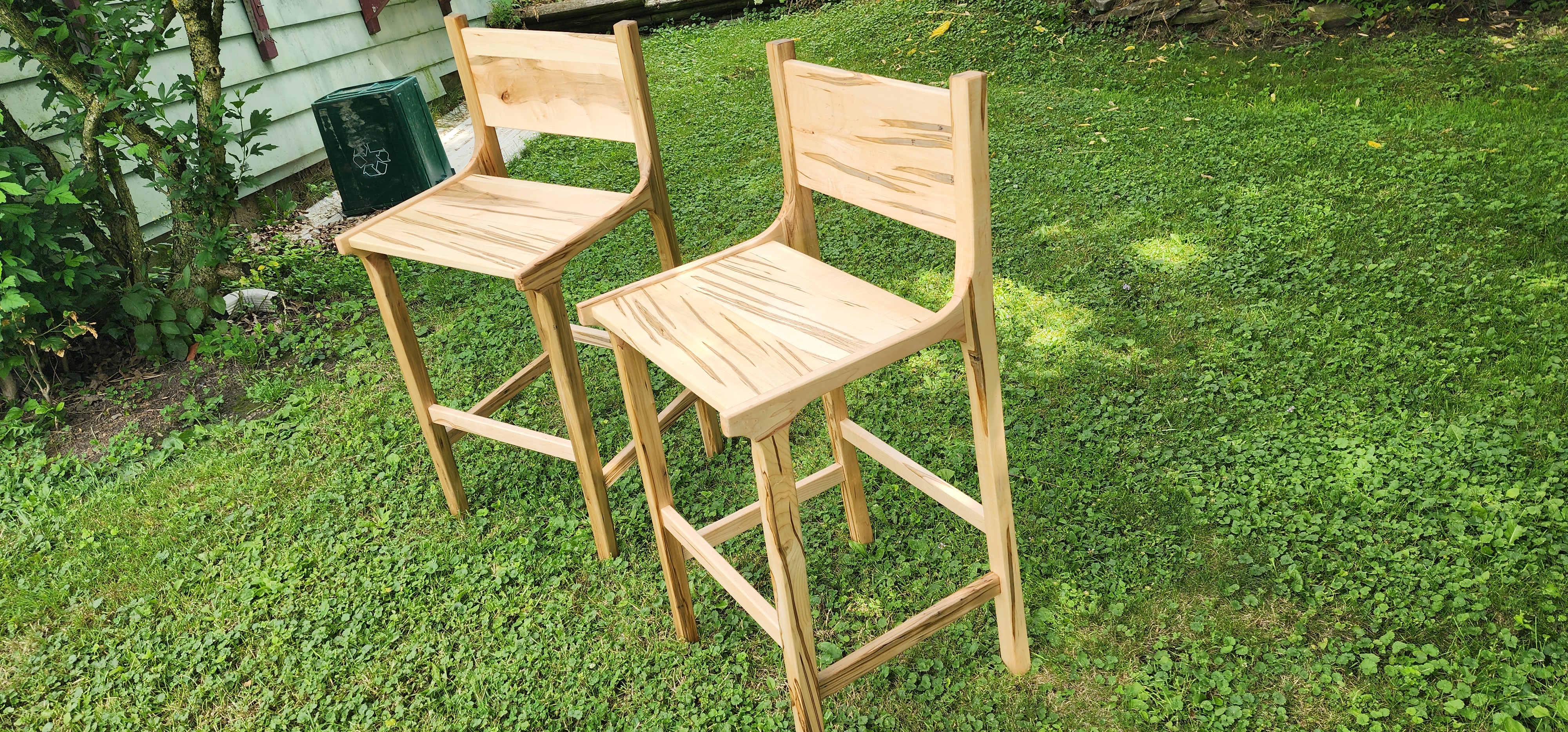 Handcrafted Wooden bar stool