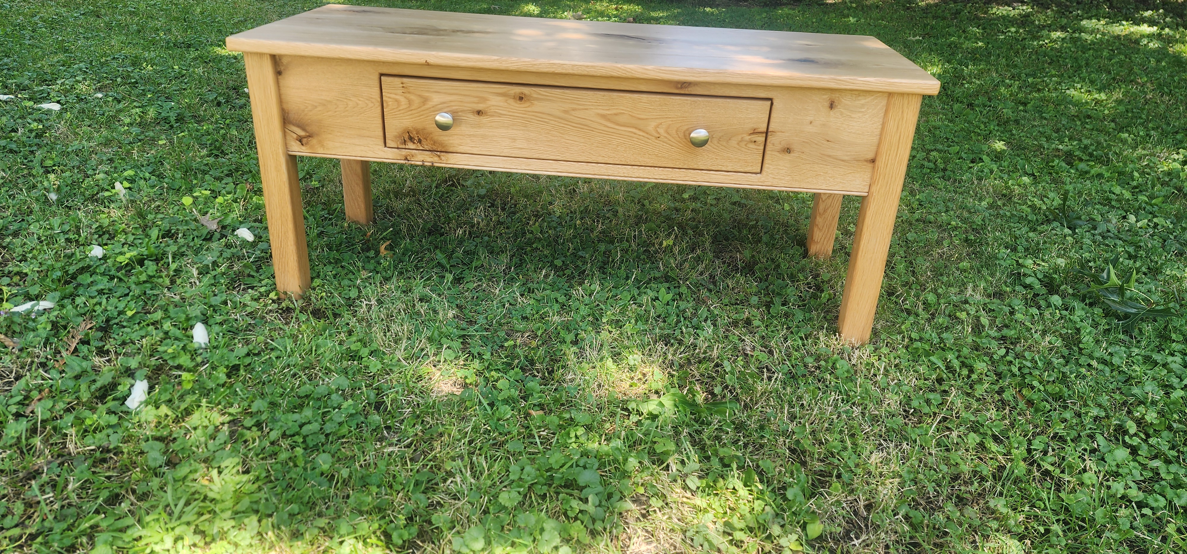 Smaller white oak coffee table