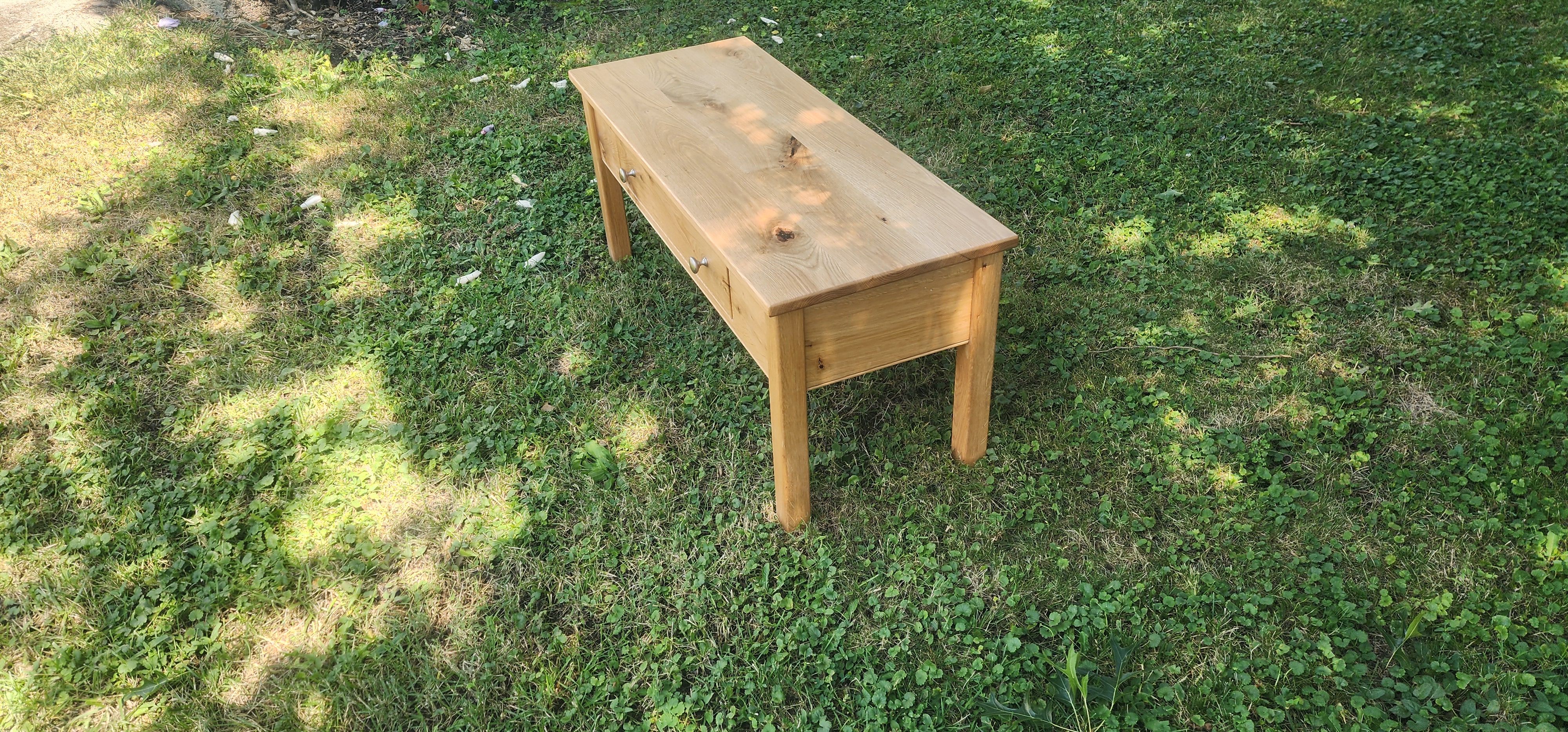 Smaller white oak coffee table