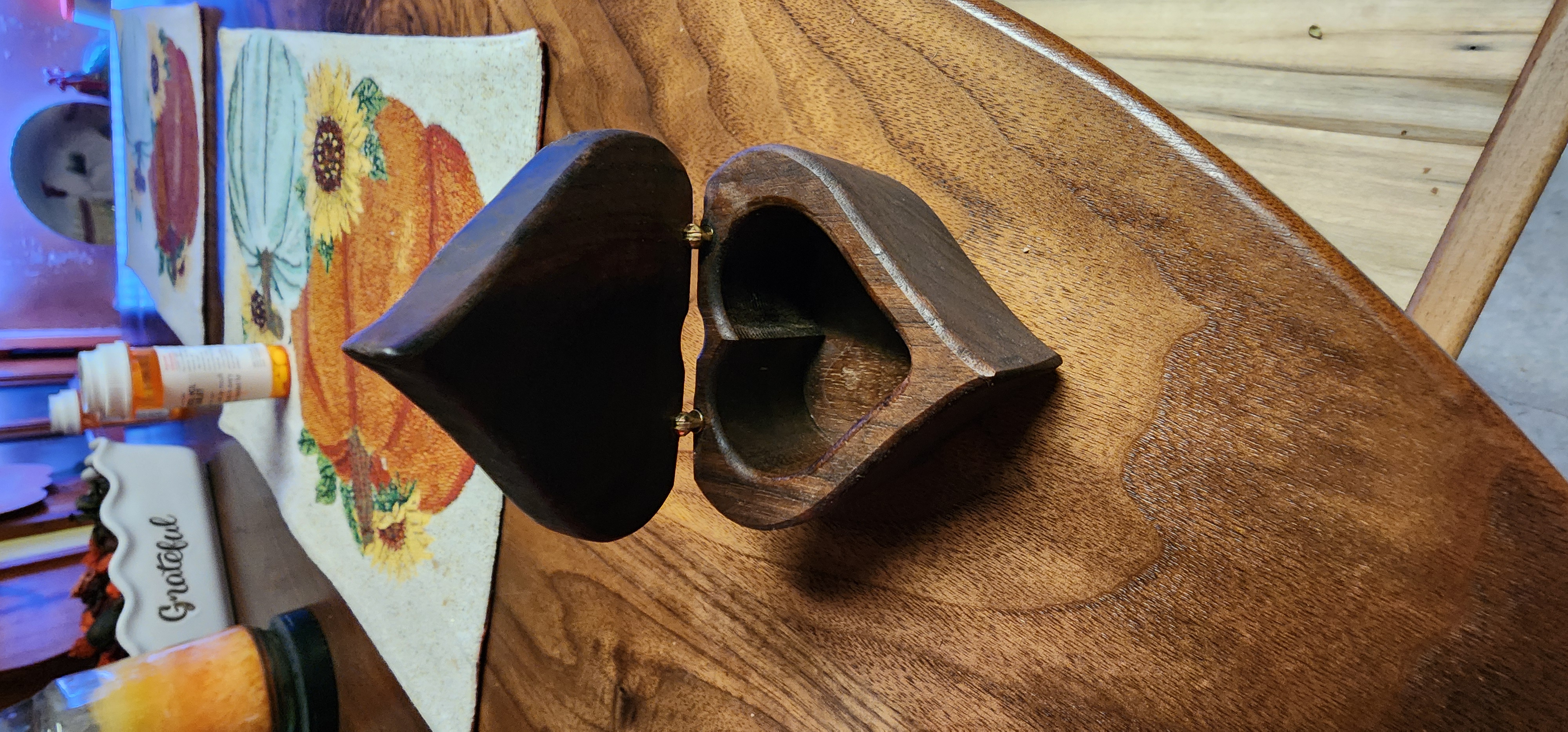 Handcrafted Wooden Heart-Shaped Box