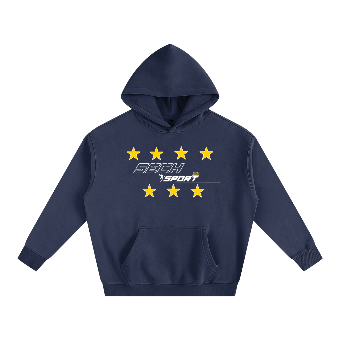 THE 90s VINTAGE HOODIE - NAVY/GOLD