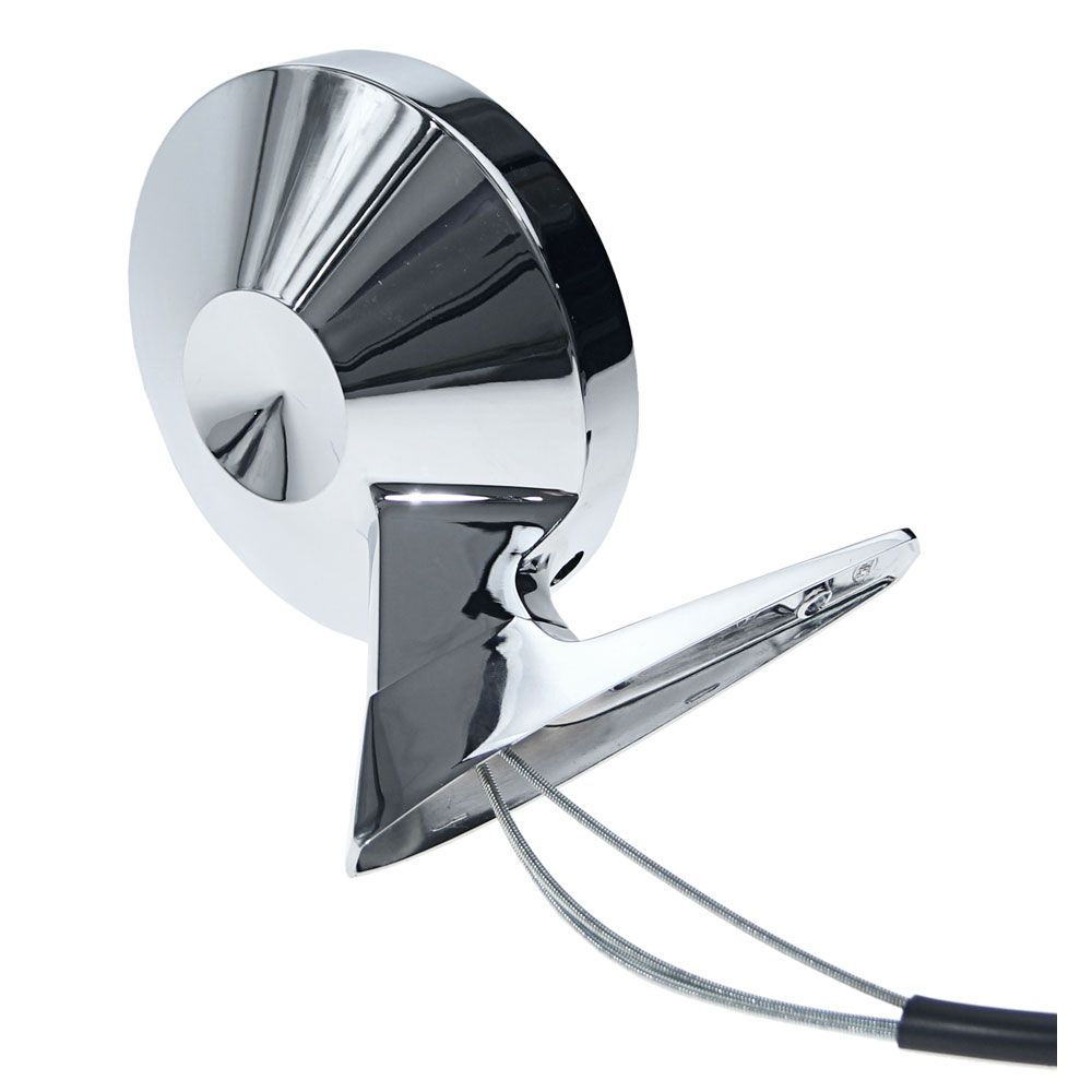 Par de Espejos Laterales Exteriores con Luz Direccional LED Roja (Mustang 1965-1966)