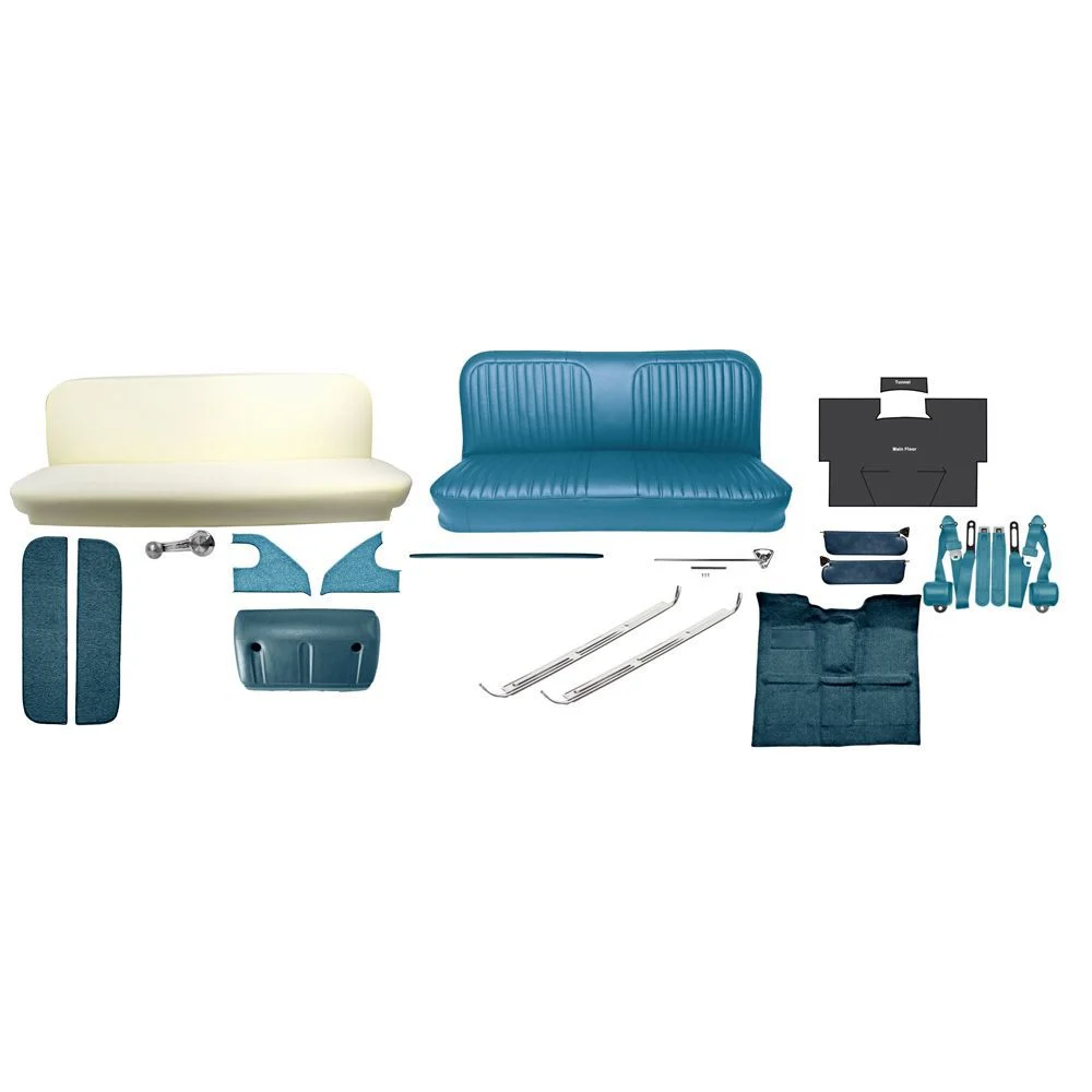Kit Interior para Chevrolet C10 1967-1971 con Palanca de Cambios en el Piso y Asiento de Banca