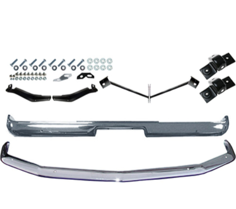 Kit de Defensa Delantera y Trasera para Mustang 1967-1968 con Soportes y Tornillería