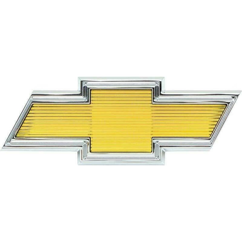Emblema Bowtie Amarillo con Detalles Cromados para Parrilla de Chevrolet C10 1975–1979