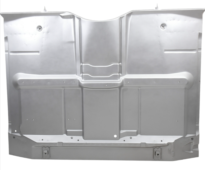 Piso Completo de Cabina 1967–72 Chevy / GMC — Low Hump — Transmisión Automática — Tracción 4x2 — Con Refuerzos y Asientos tipo Bucket — Acabado Weld-Thru Plata