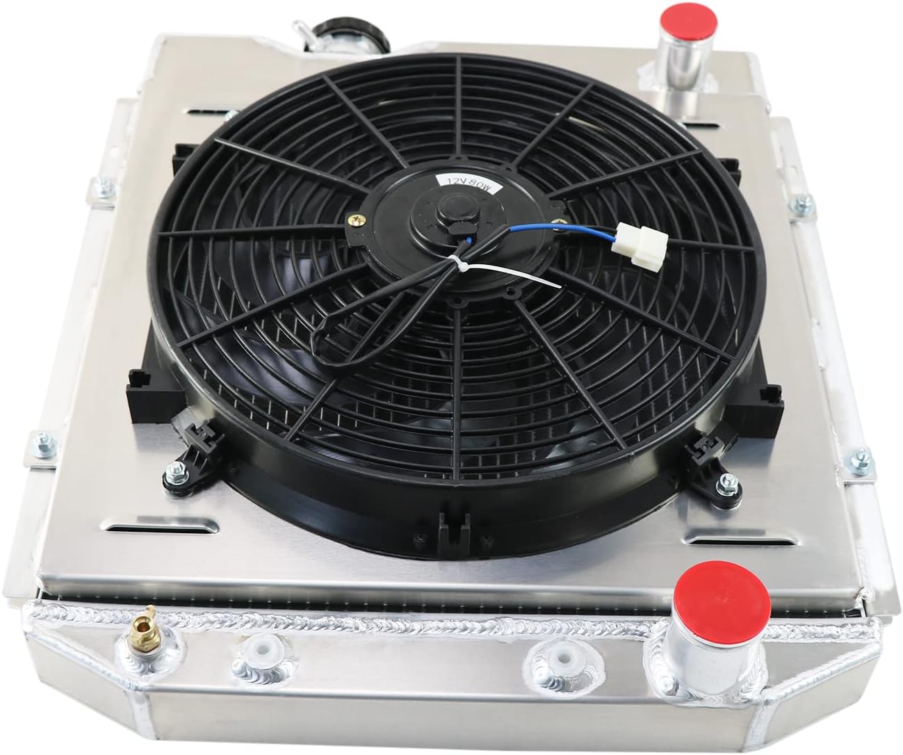 Radiador de 3 Filas con Tolva, Ventilador de 14” y Kit de Termostato – Ford Mustang 1964-1966 / Shelby GT-350