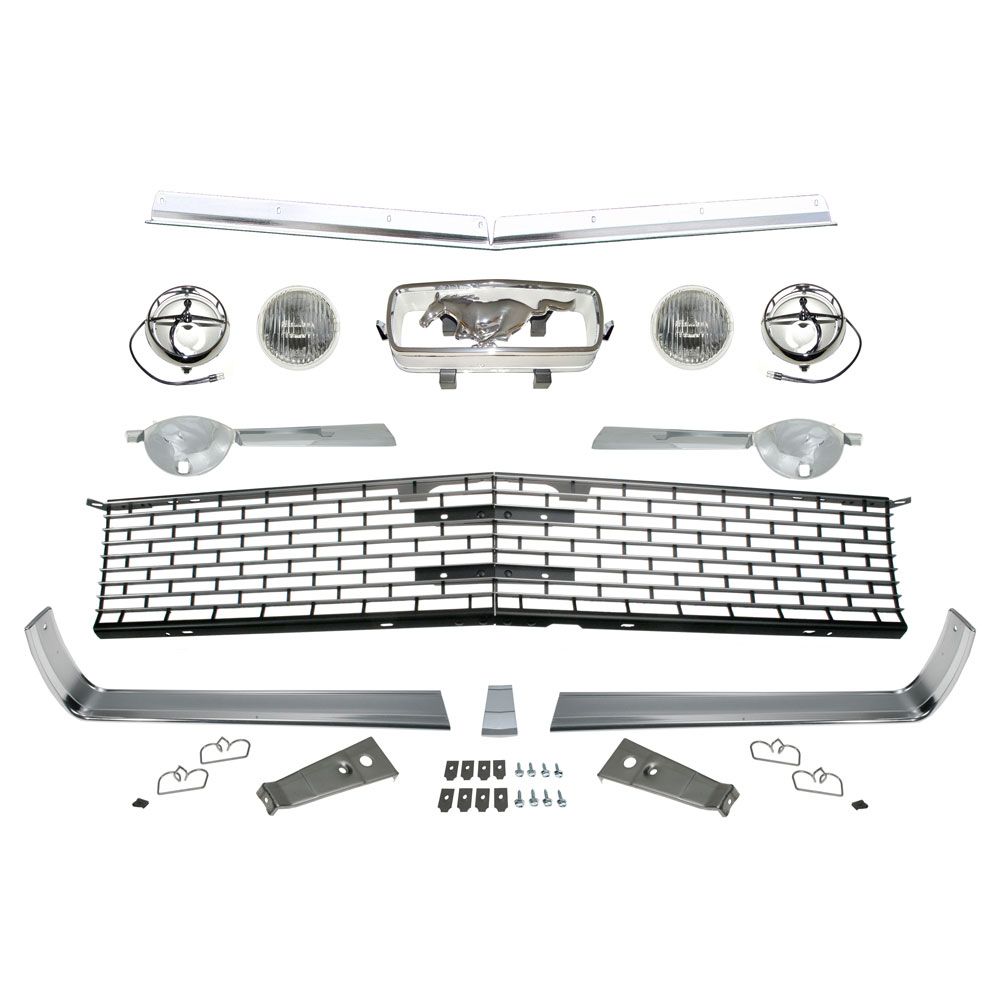 Kit de Parrilla y Molduras con Luces de Niebla para Mustang 1966