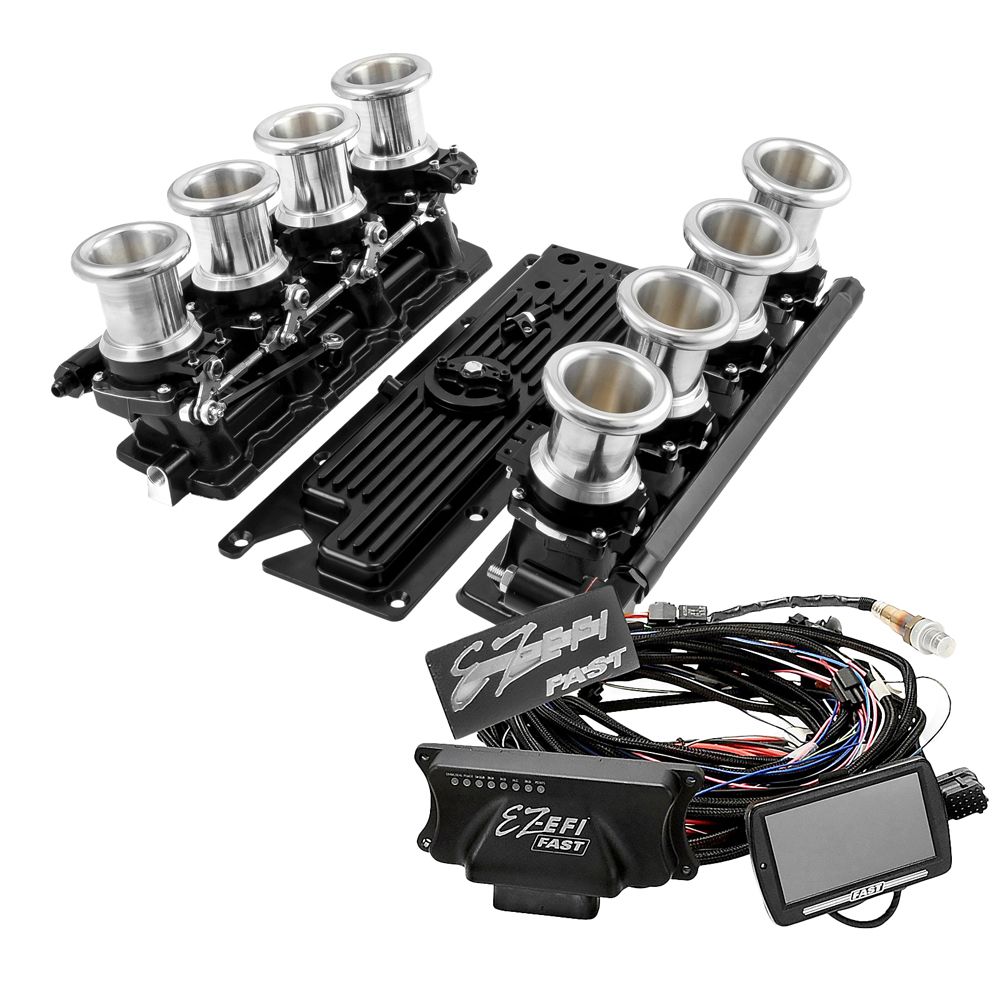 Speedmaster Black Downdraft EFI con Sistema FiTech Ultra – Para Motores GM LS1 y LS6