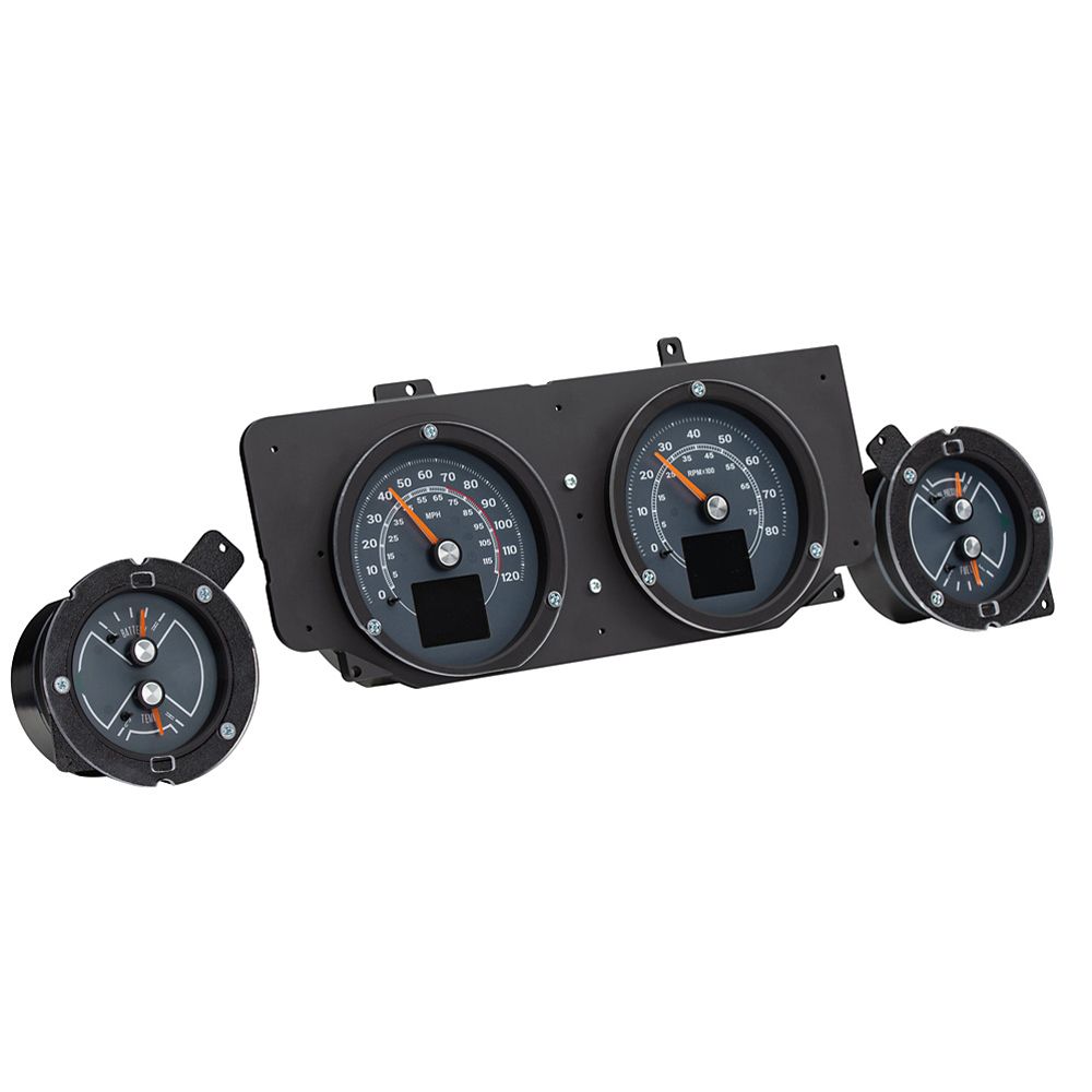 Dakota Digital RTX Sistema de Instrumentos Métricos + Bisel Negro Reproducción para Mustang 1969-1970