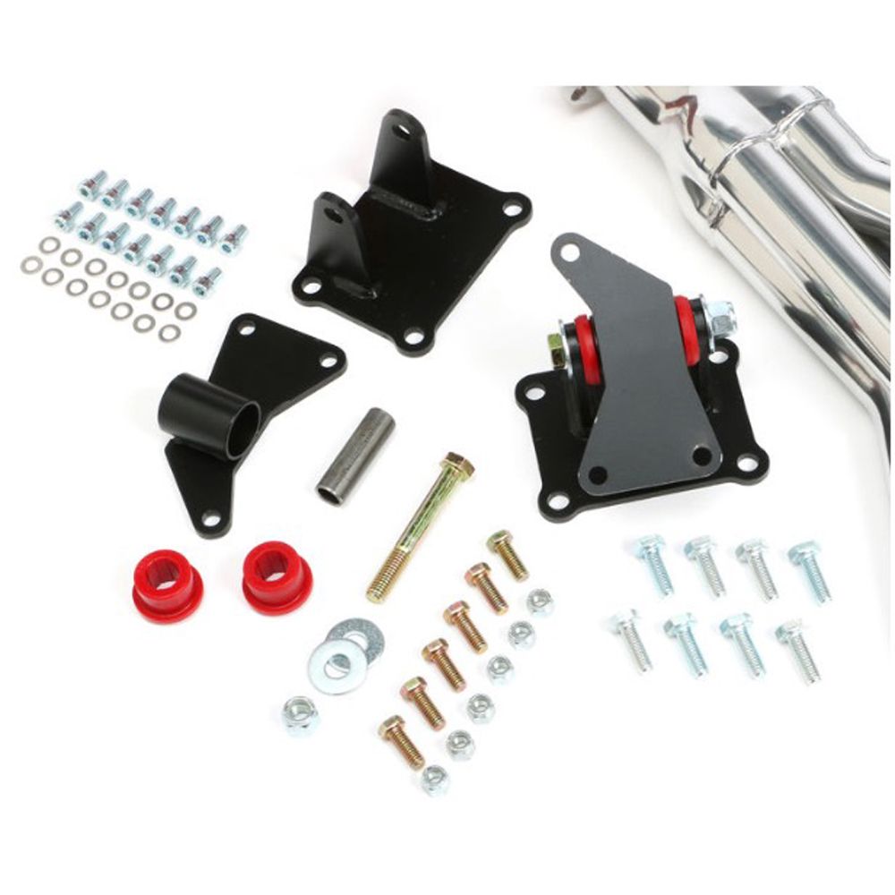 Trans-Dapt Performance LS Engine Swap In A Box (1973–1987) – Kit completo con headers HTC Silver para GMC y Chevrolet C10/C15 con transmisión automática de piso.